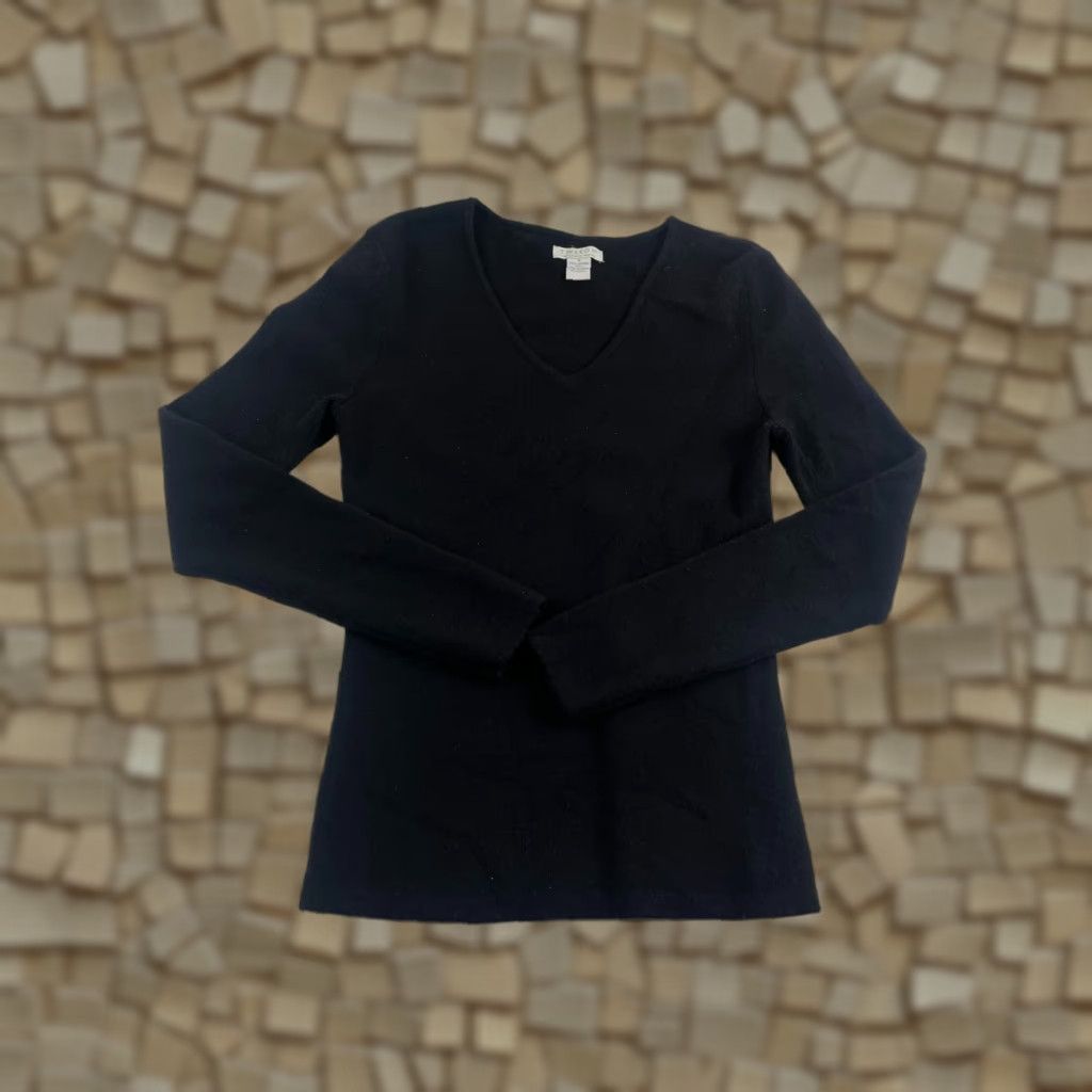 Vintage Tweeds Sweater Women's Size Small Black Italian Merino WoolPullover Regular Knit Size S / US 4 / IT 40 - 1 Thumbnail