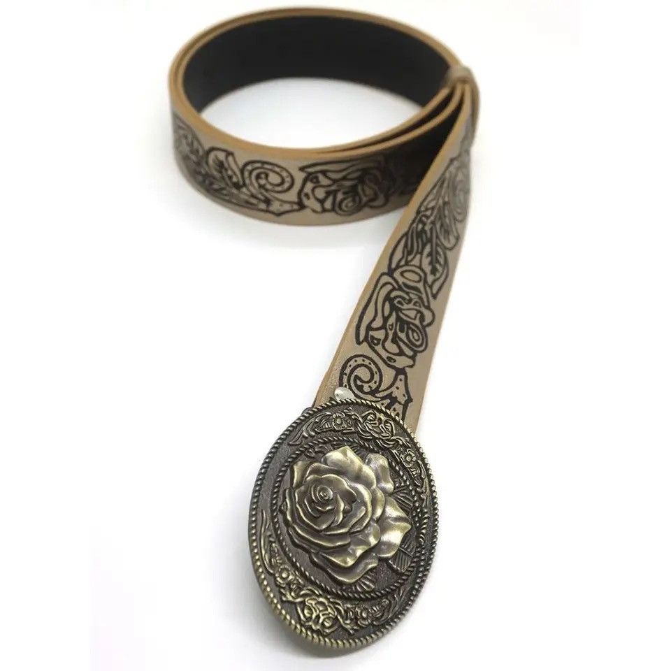 Japanese Brand × Vintage Rose Flowers Buckle Belt Size ONE SIZE - 5 Thumbnail