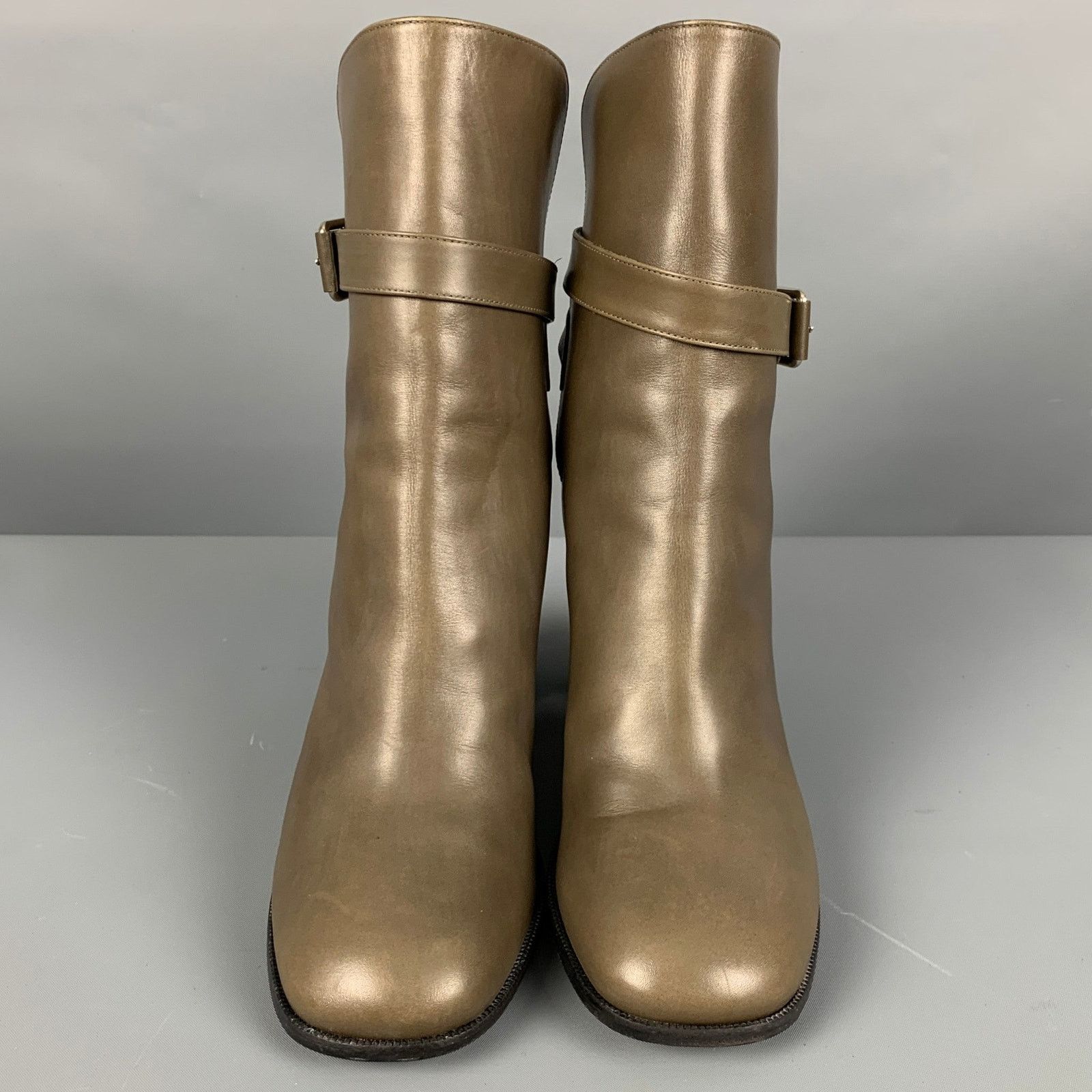 Celine CELINE Size 10 Grey Ankle Strap Boots Size US 10 / IT 40 - 4 Thumbnail