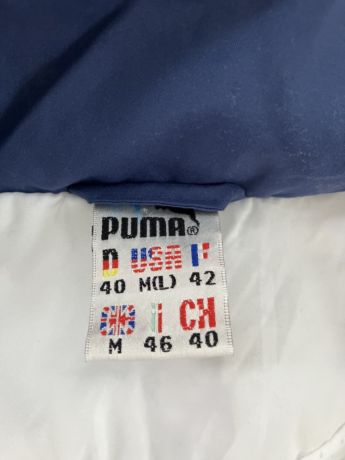 Puma × Vintage Vintage 90s Puma Full Zip Windbreaker Jacket Y2K Blue Size US L / EU 52-54 / 3 - 3 Thumbnail