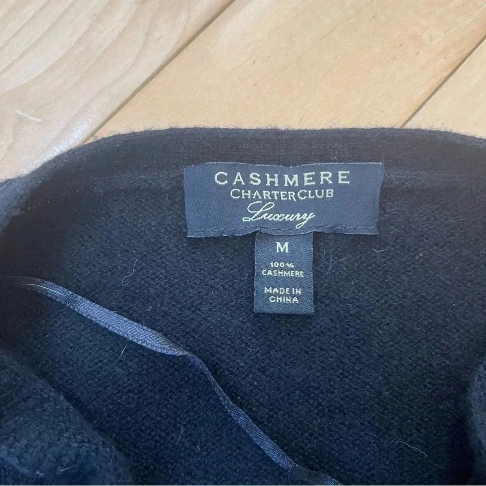 Charter Club Charter Club Luxury Black Cashmere Open Cardigan Size M Size M / US 6-8 / IT 42-44 - 2 Thumbnail