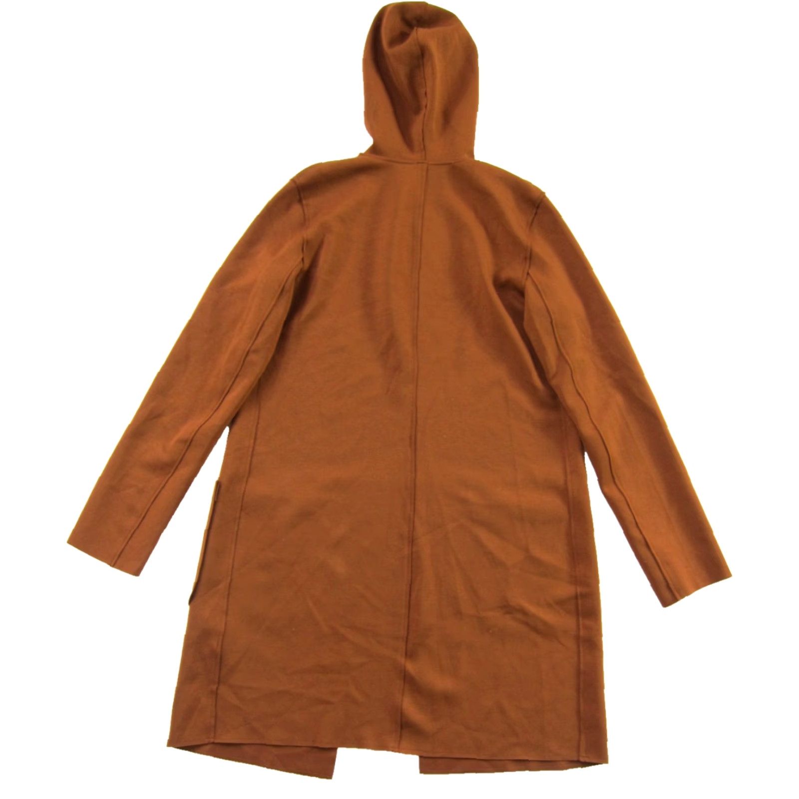 Vintage Nike Carolina Belle Montreal Trench Coat Jacket Open Hooded Brown Stretch XS Women Long Jacket coats Size XS / US 0-2 / IT 36-38 - 2 Thumbnail