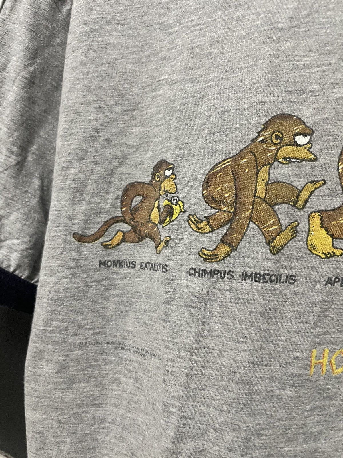 Vintage 1996 Vintage Homersapien Simpsons Gray Cartoon Tee L Size US L / EU 52-54 / 3 - 4 Thumbnail