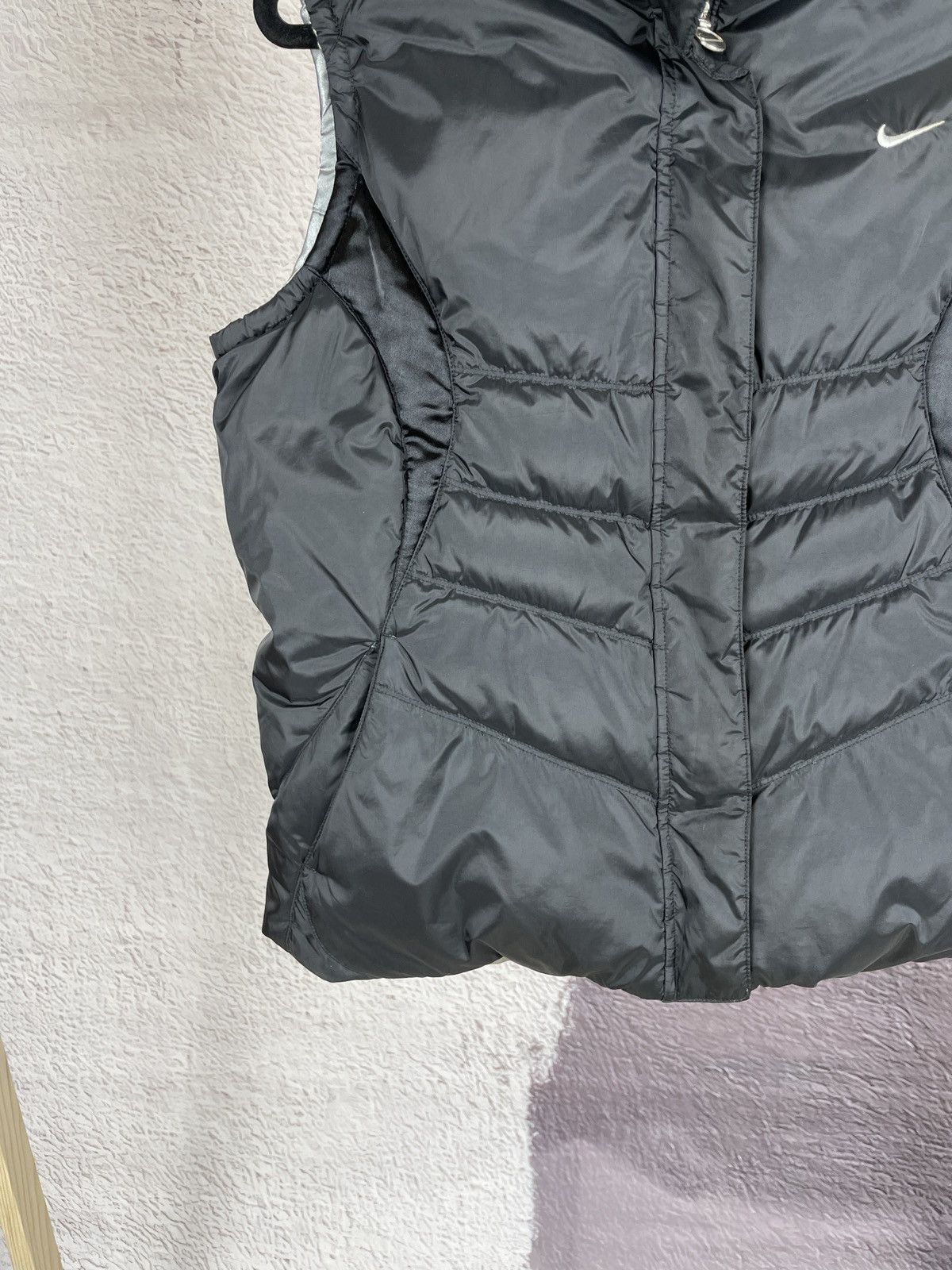 Nike Nike vintage y2k reversible black silver down vest drill Size L / US 10 / IT 46 - 5 Thumbnail
