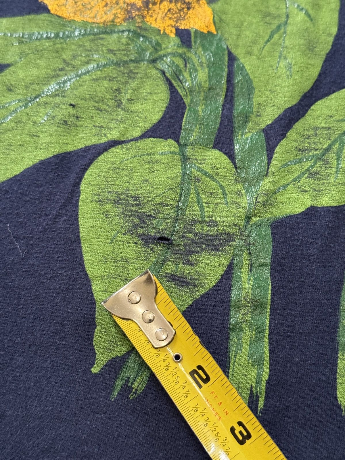 Hanes Vintage 90s Sunflower Flower Print Retro Van Gogh T Shirt Size M / US 6-8 / IT 42-44 - 7 Thumbnail