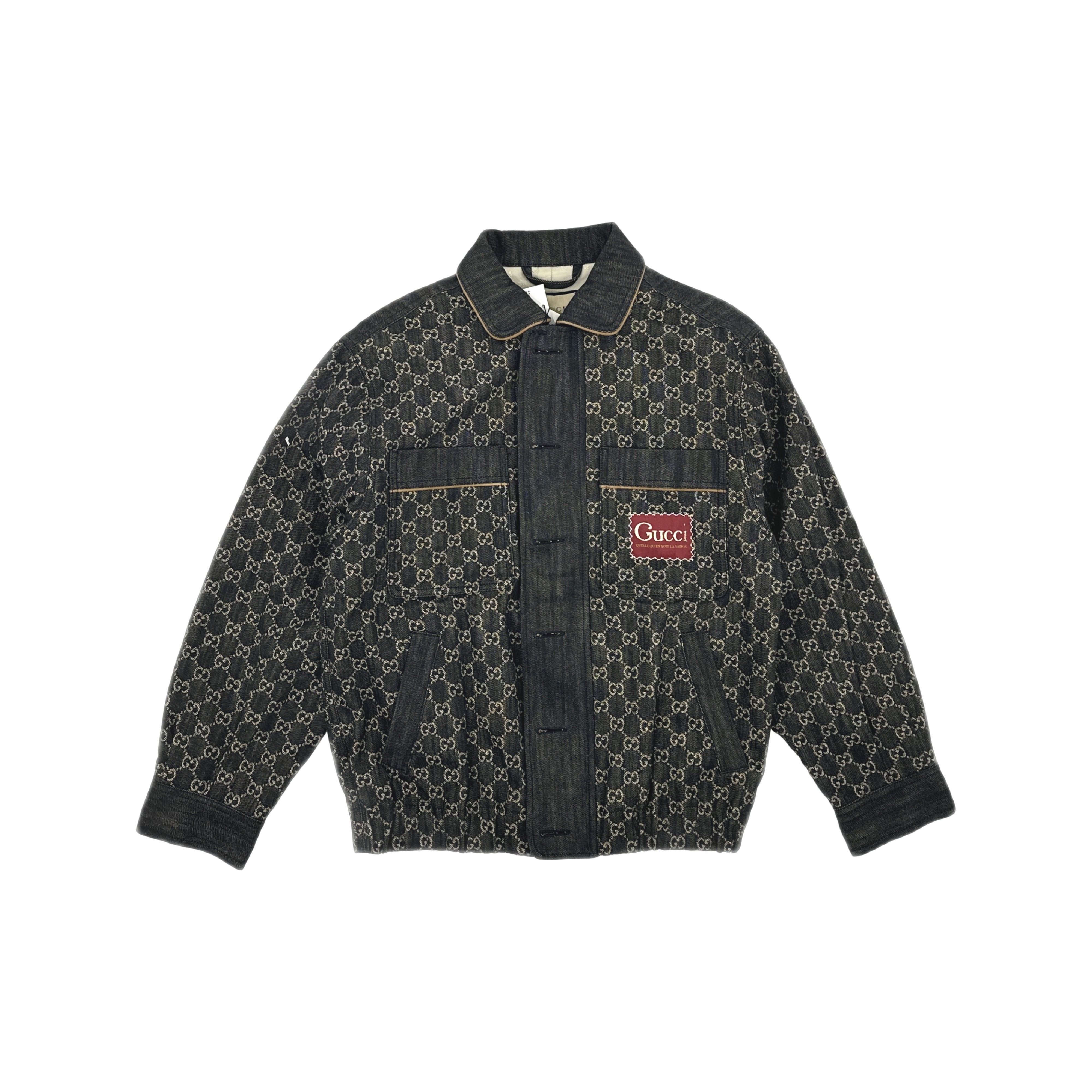 Gucci Gucci SS22 GG Monogram Denim Jacket 44 Size US S / EU 44-46 / 1 - 1 Thumbnail
