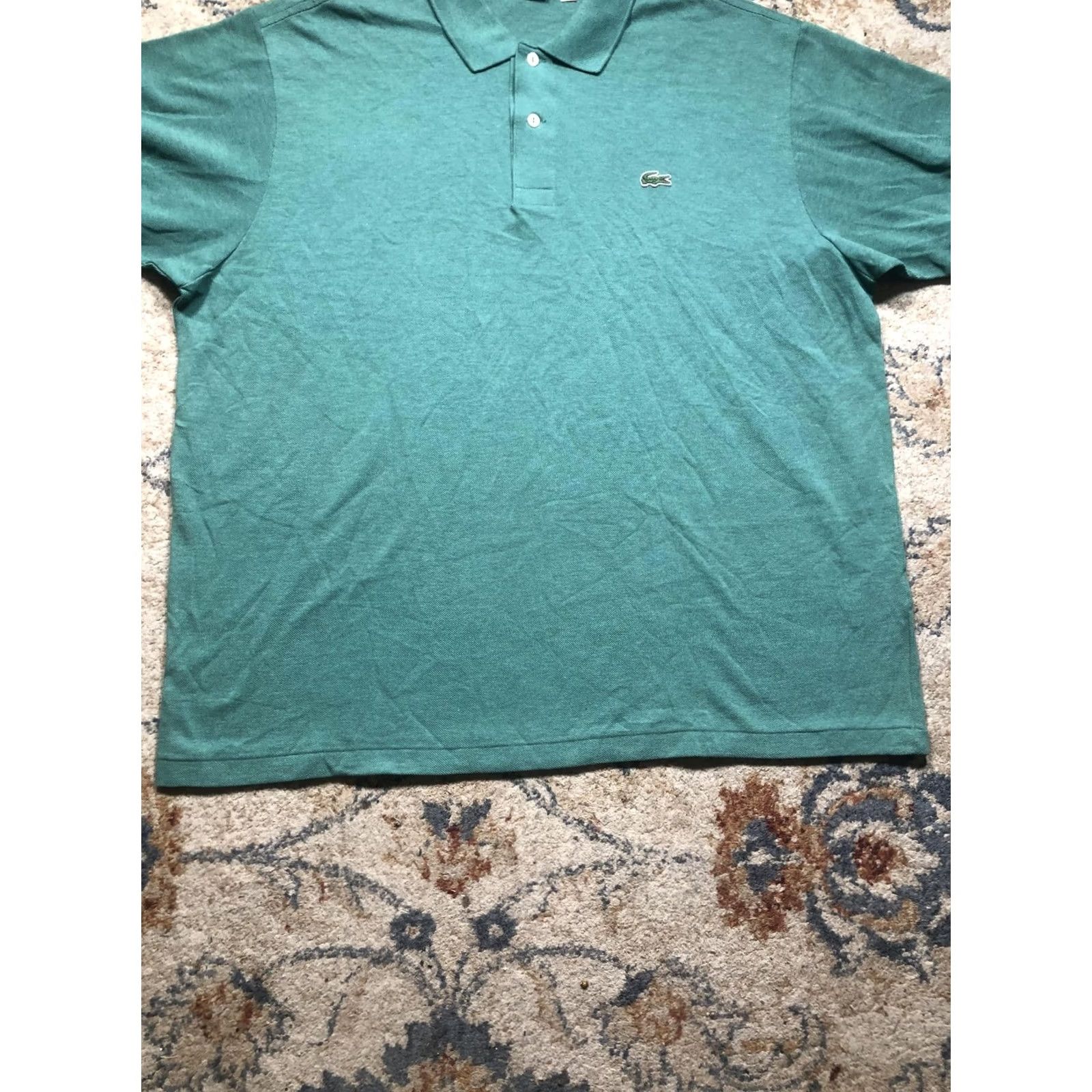 Lacoste VINTAGE: No Lacoste Polo Shirt Mens 3XL Green Classic Fit Short Sleeve Croc Logo Pique Shirt Size US XXL / EU 58 / 5 - 5 Thumbnail