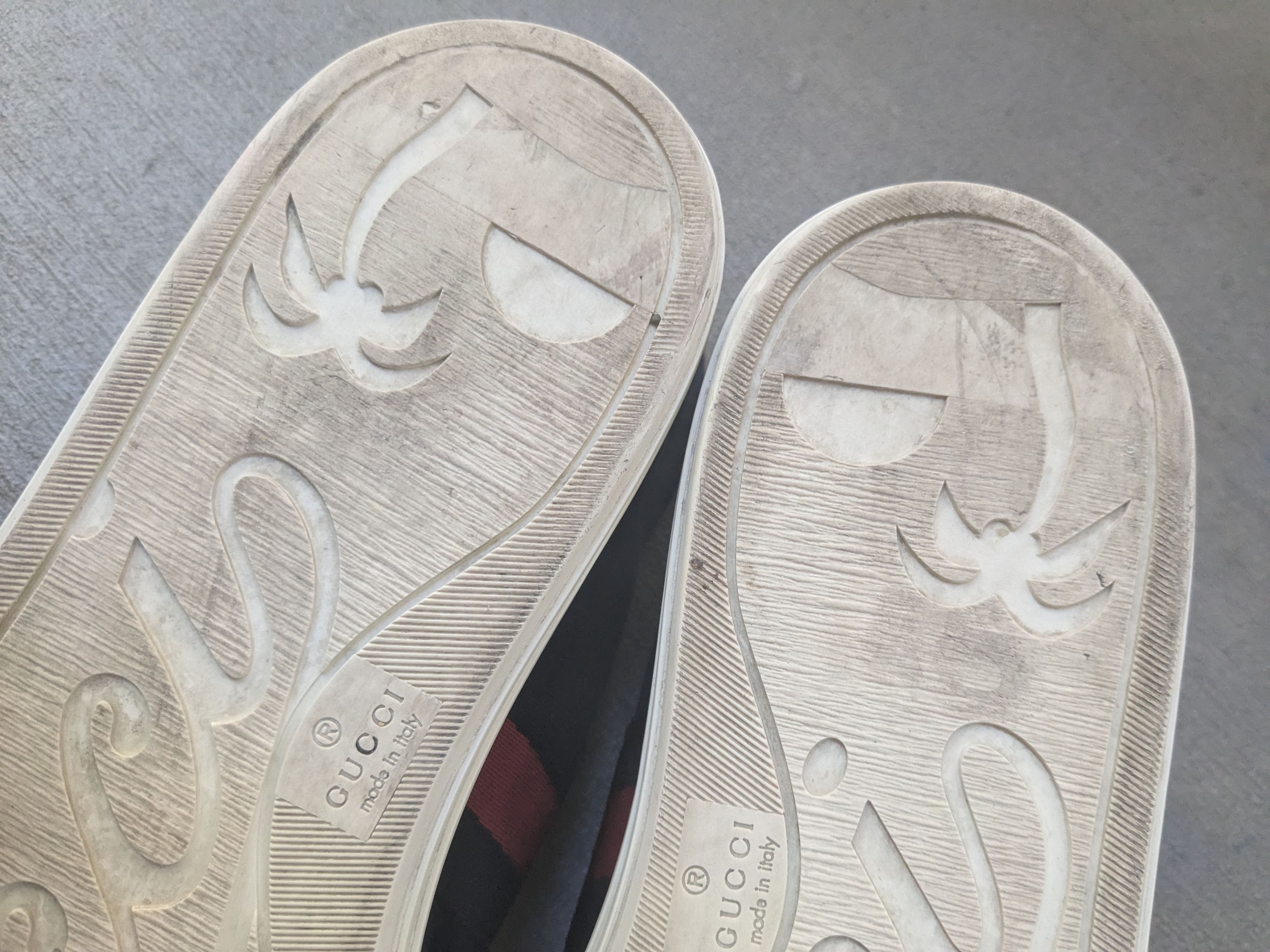 Gucci Gucci Sneakers Navy Blue 9.5 Canvas High Top Leather Size US 9.5 / EU 42-43 - 17 Thumbnail