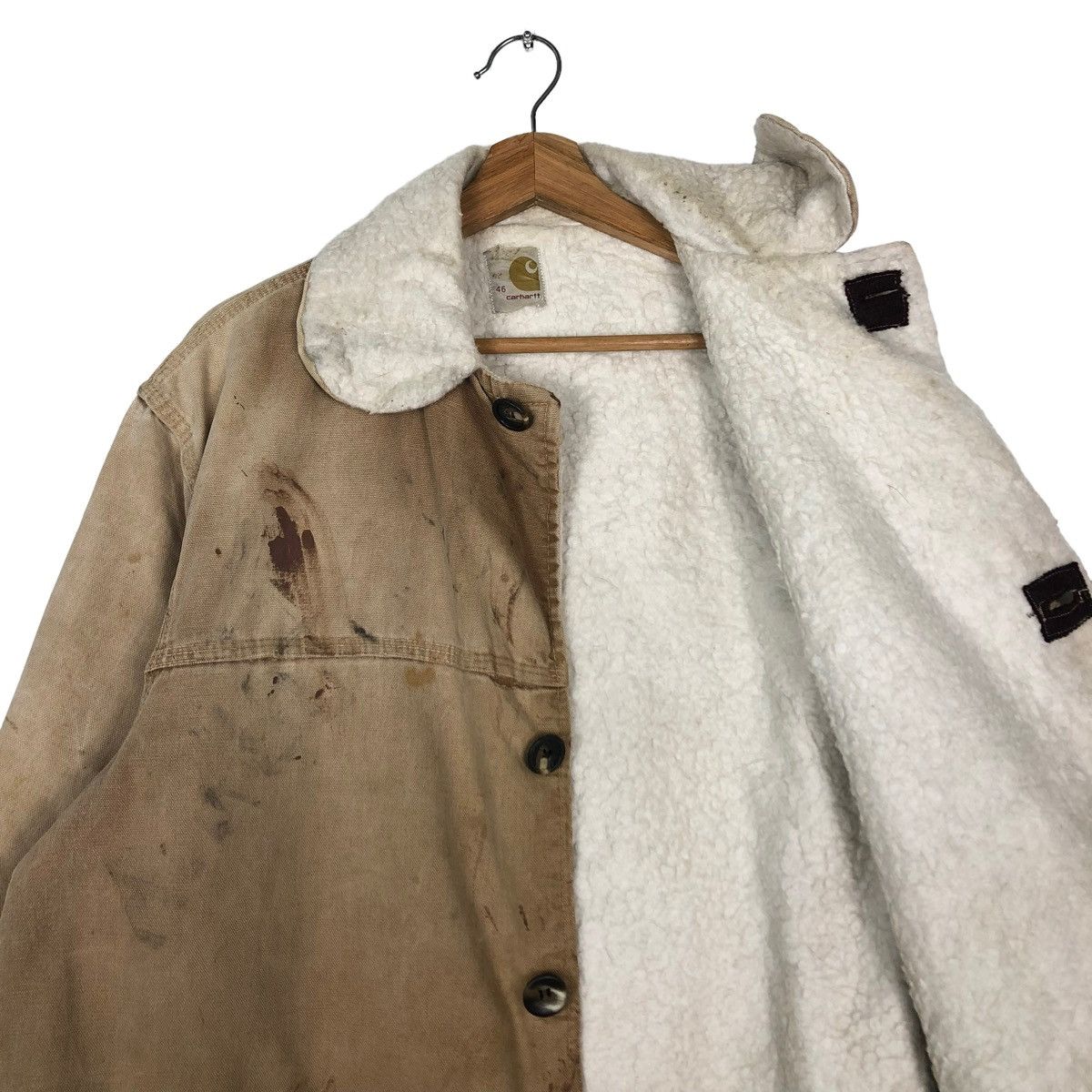 Carhartt 🔥VINTAGE 60’s CARHARTT CHORE WORK JACKET RUSTY WORN Size US M / EU 48-50 / 2 - 12 Thumbnail