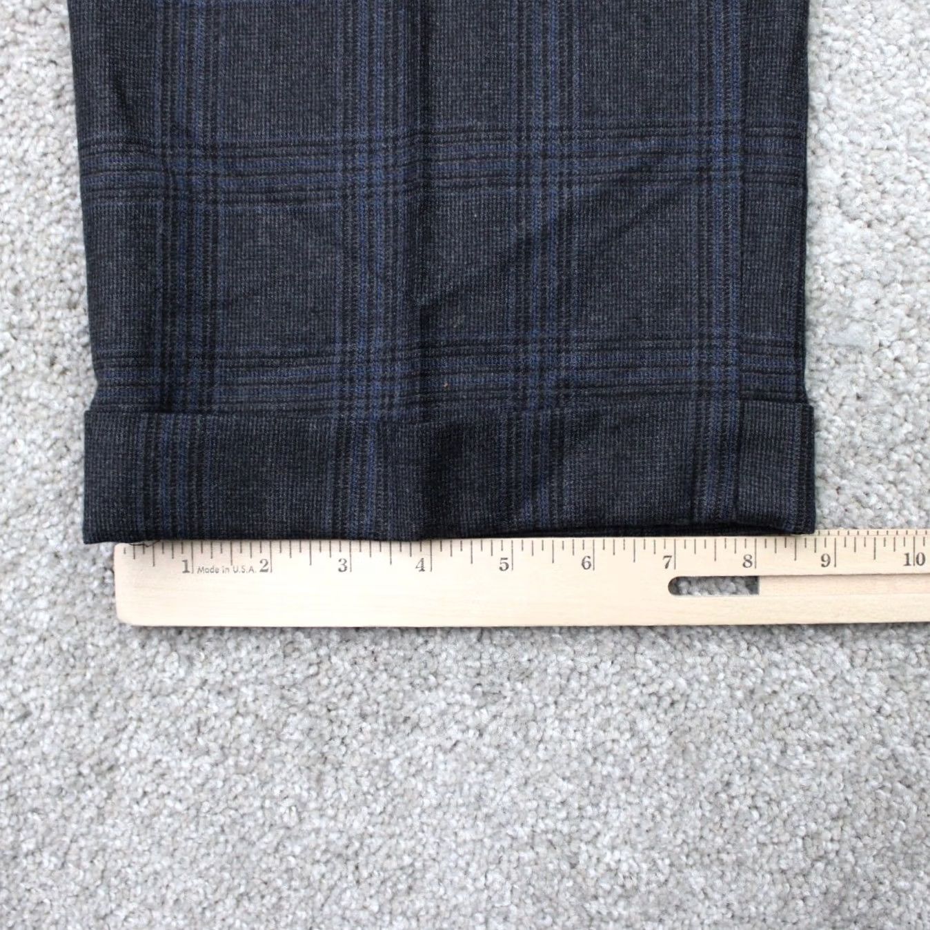 Jos. A. Bank Jos. A. Bank Pants Mens 34 Regular Gray Check 100% Wool Pleated Cuffed Dress Trousers Size US 34 / EU 50 - 4 Thumbnail