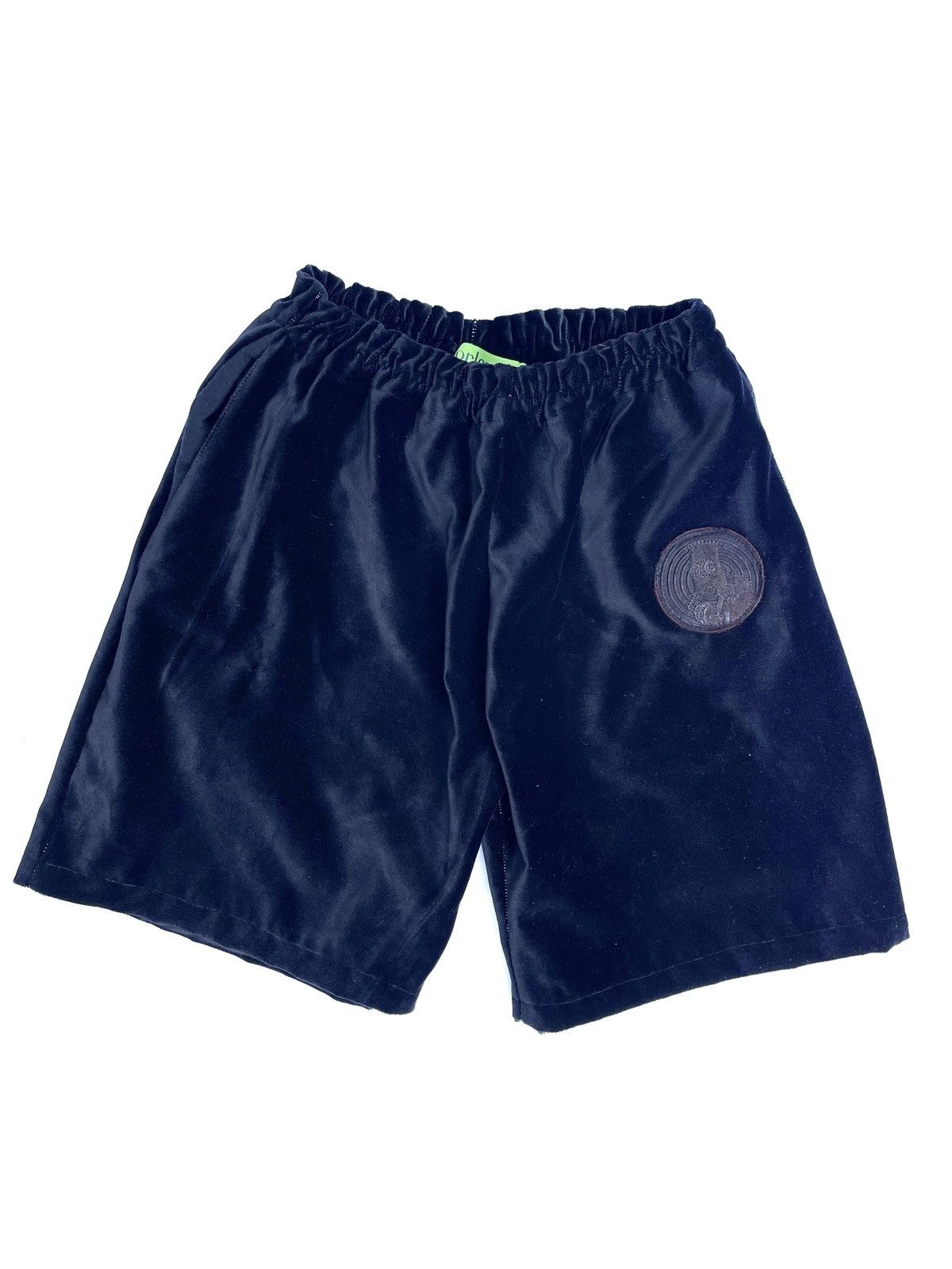 Chorley ss23 velvet boxer short with vintage patch