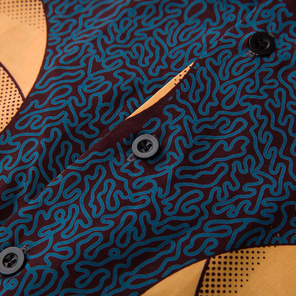Other African Wax Print Men Shirt Short Sleeves Summer Size US M / EU 48-50 / 2 - 4 Thumbnail