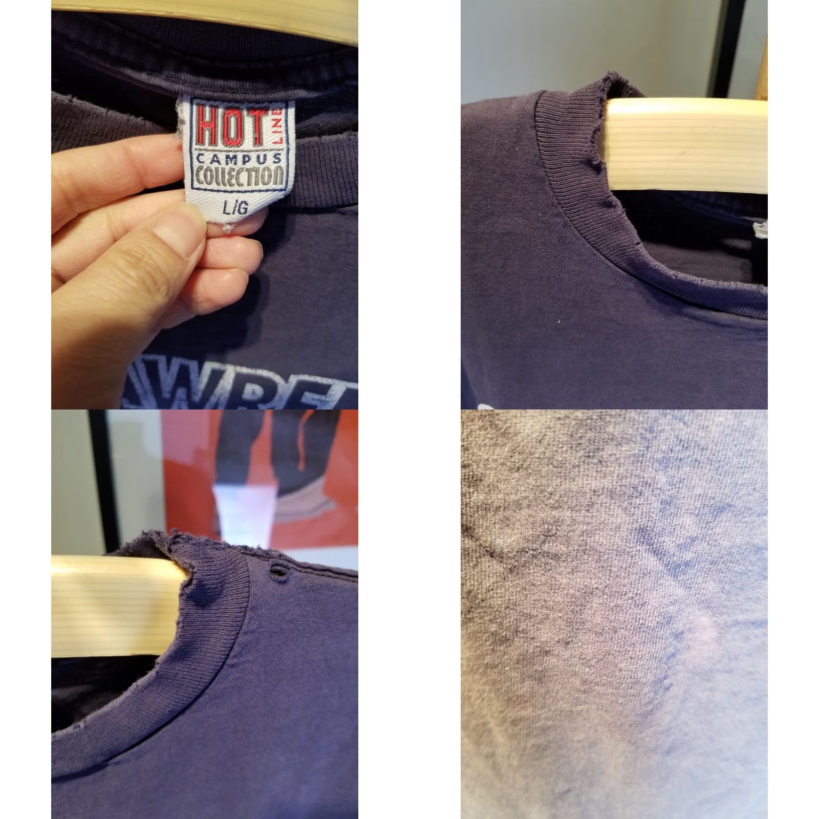 Vintage VINTAGE 90' ST-LAWRENCE COLLEGE Gradient Sun Faded Distressed T-Shirt SZ LARGE Mens T-Shirt Blue (Back) 29in Length 23in Chest See Detail Size US L / EU 52-54 / 3 - 8 Thumbnail