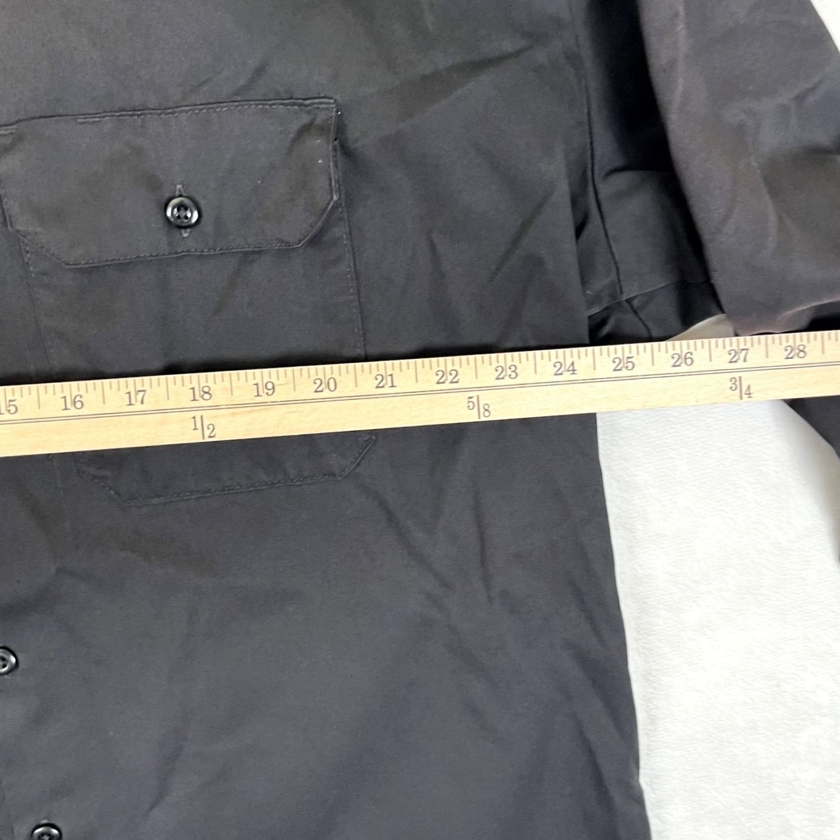 Dickies Dickies Shirt Mens 2XL Solid Black Long Sleeve Button Front Workwear Shirt Size US XXL / EU 58 / 5 - 5 Thumbnail