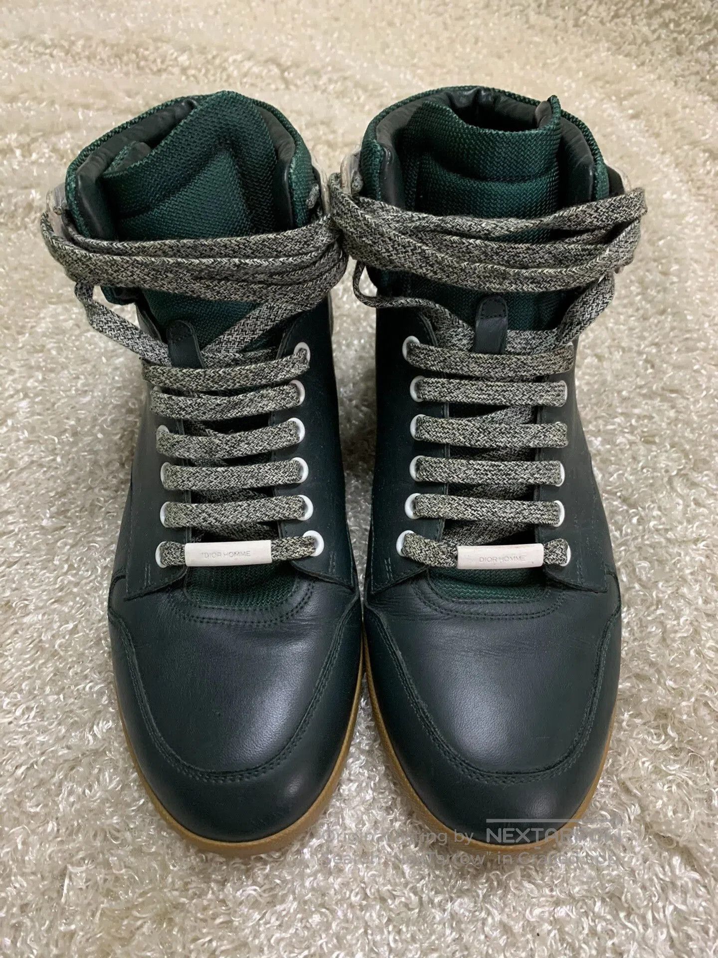 Dior 2007 VOTC Dior Homme B48 Hi Top Leather Sneakers Shoes 45