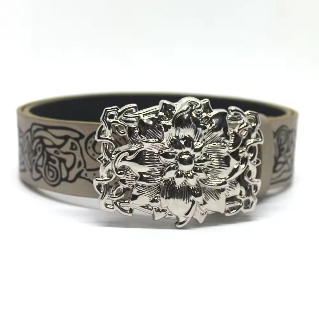 Japanese Brand × Vintage Rose Buckle Belt Size 30 - 1 Thumbnail