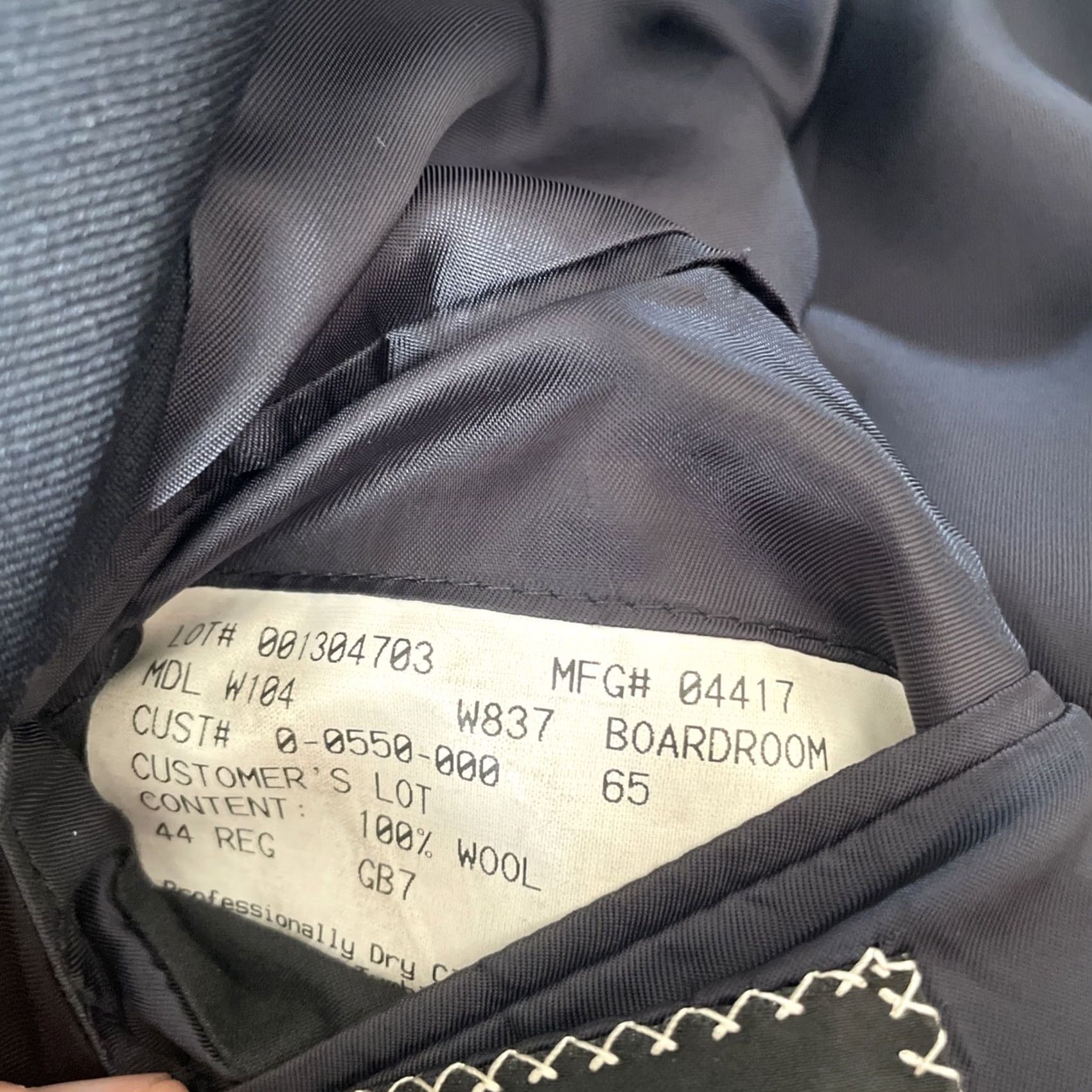 Vintage Hickey Freeman 100% Wool Solid Black Blazer Jacket Men 44R Business Formal Coat Size 44R - 4 Thumbnail