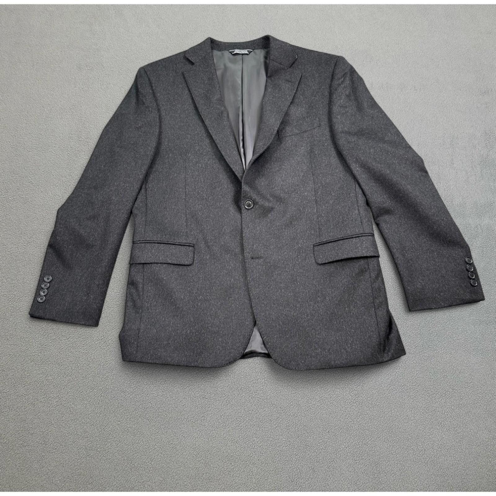 Saks Fifth Avenue Saks Fifth Avenue Blazer 44R Mens Gray Wool Blend Sport Coat Size 44R - 1 Thumbnail