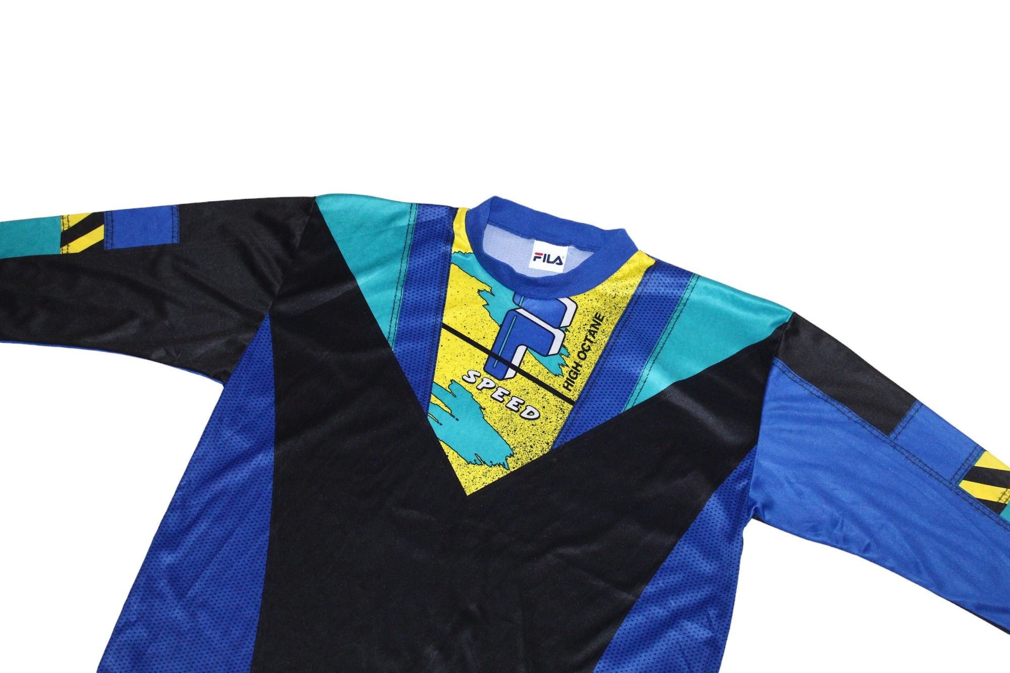 Fila 💥90's USA FILA Speed Spellout Motocross Racing L/S Jersey Size US L / EU 52-54 / 3 - 2 Thumbnail