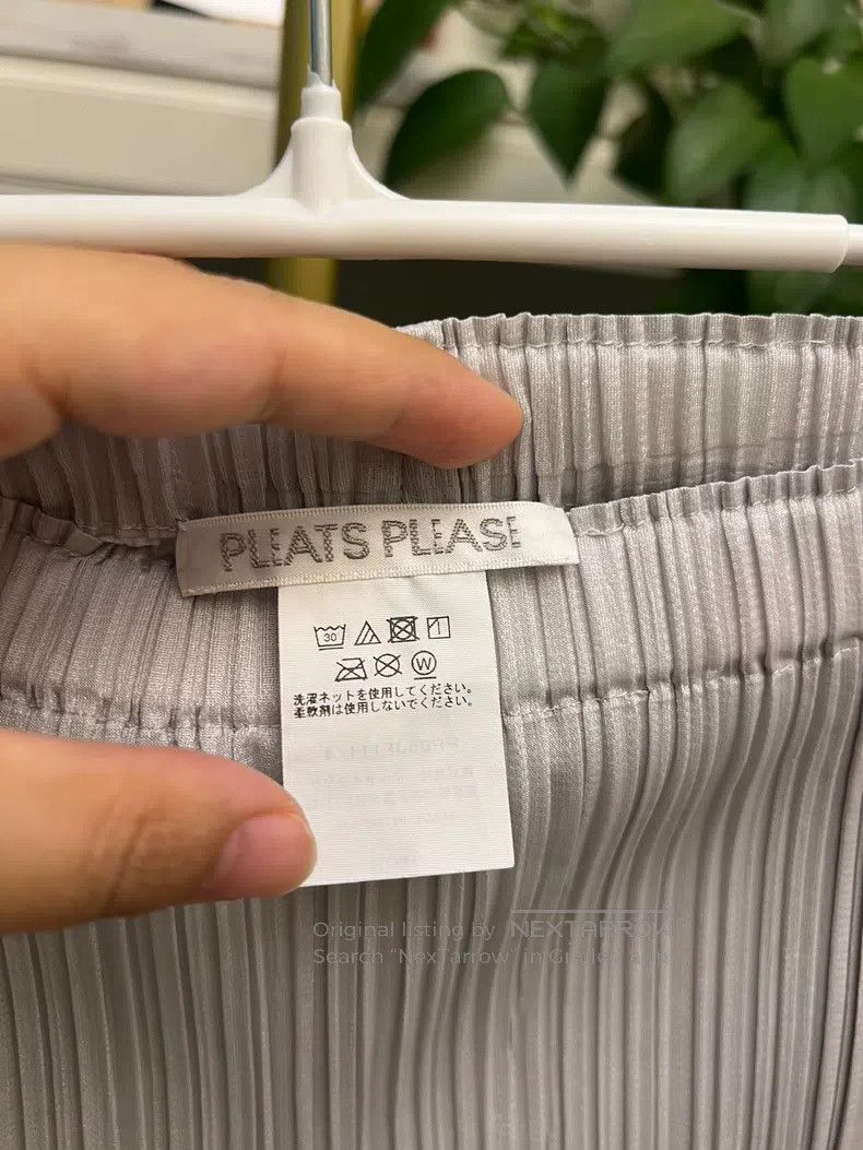 Issey Miyake Issey Miyake Light Gray Straight - Leg Pants Size 26" / US 2 / IT 38 - 4 Thumbnail