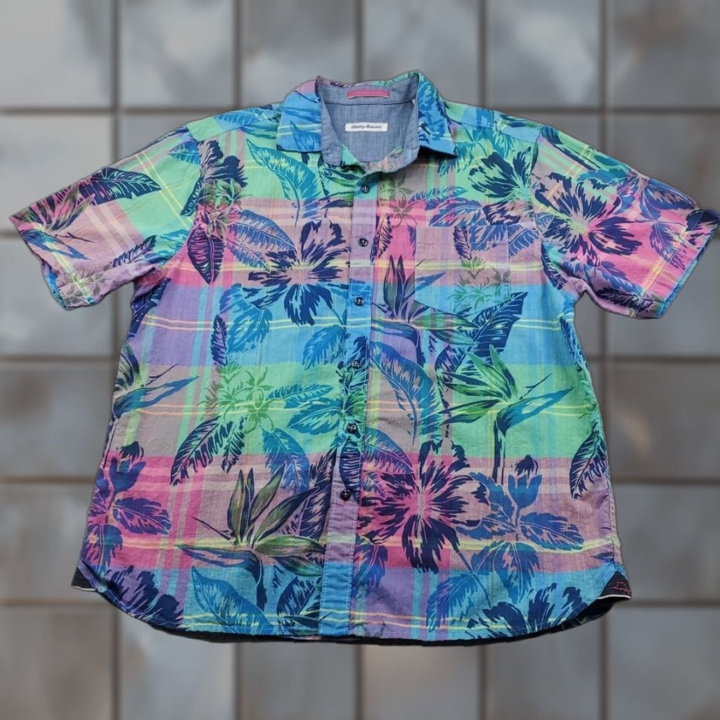 Tommy Bahama Tommy Bahama Shirt Large Floral Hawaiian Camp Short Sleeve Aloha Size US L / EU 52-54 / 3 - 1 Thumbnail