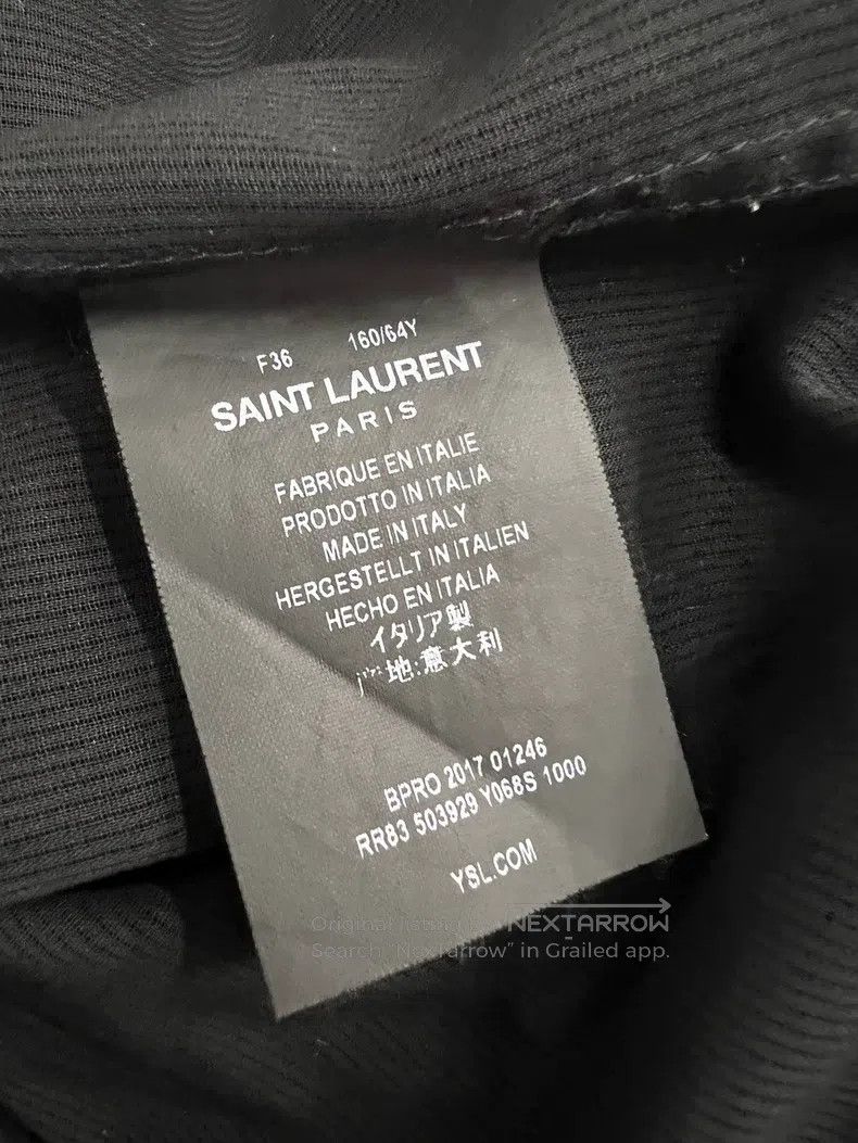 Saint Laurent Paris Saint Laurent Paris Black slim fit long-sleeved shirt Size XS / US 0-2 / IT 36-38 - 5 Thumbnail