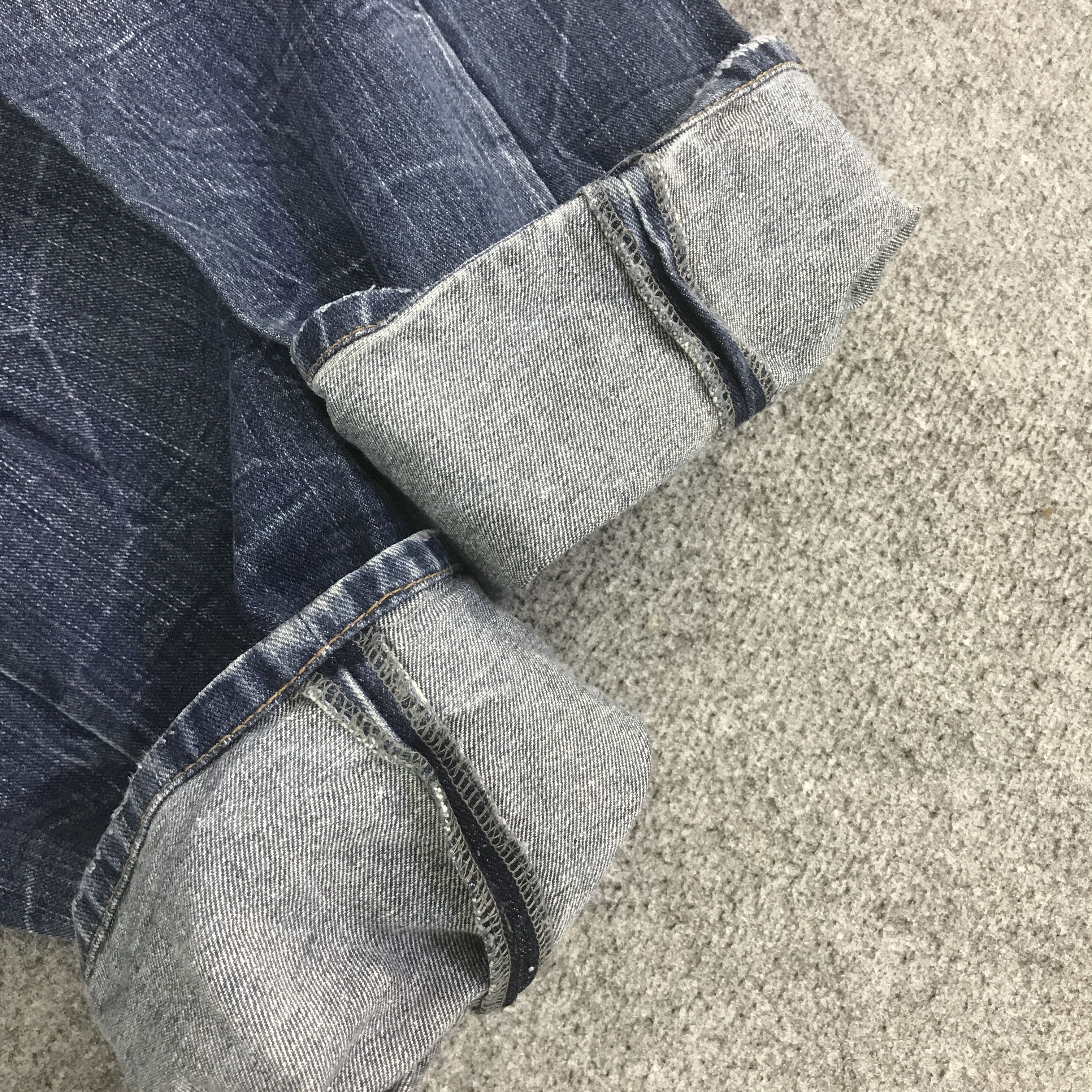 Japanese Brand DOUBLE WAIST EXPLOSION DENIM PANTS K130B18 Size US 34 / EU 50 - 15 Thumbnail