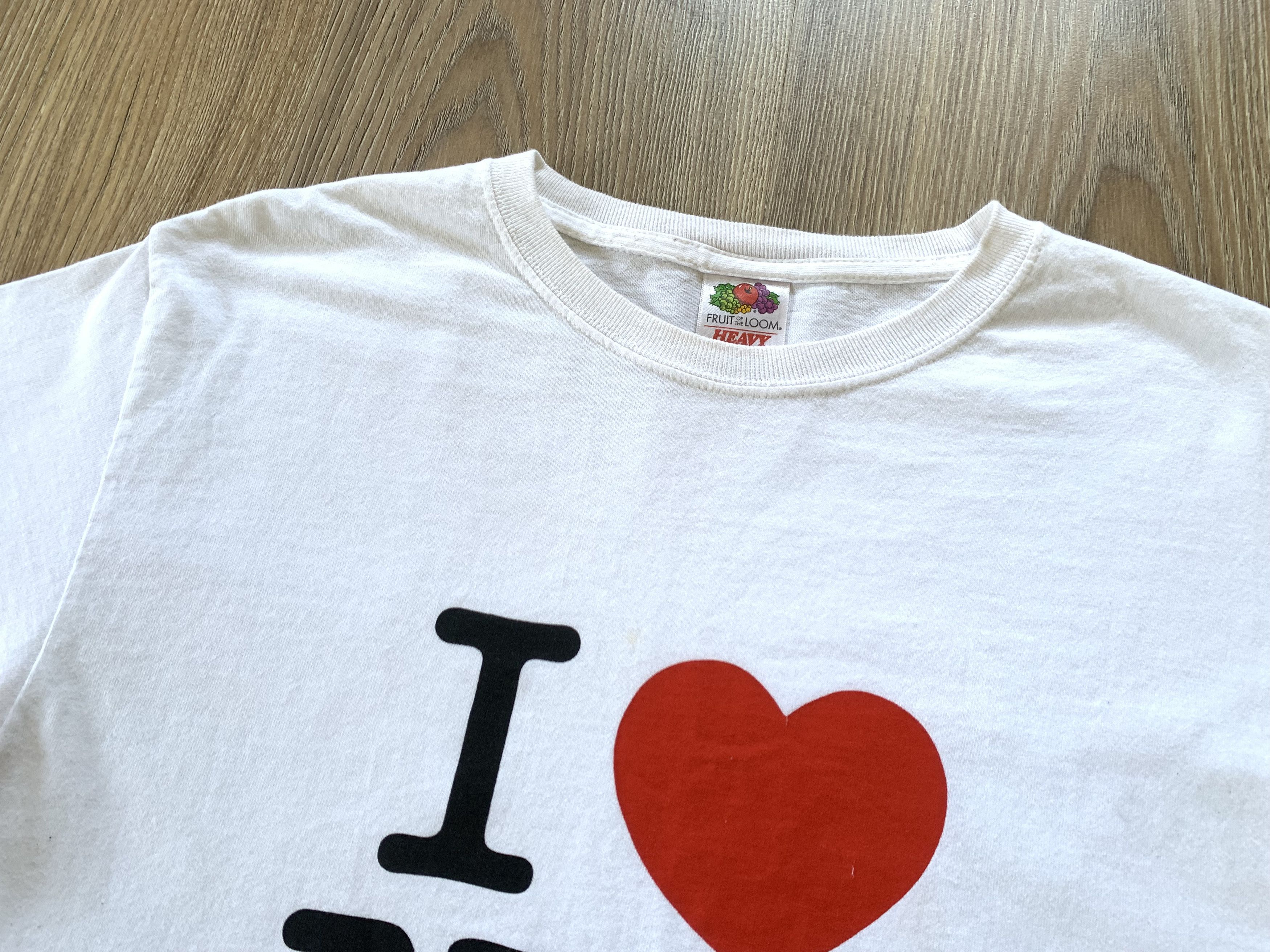 Fruit Of The Loom Vintage I love New York White Big Logo T-Shirt Size US M / EU 48-50 / 2 - 4 Thumbnail