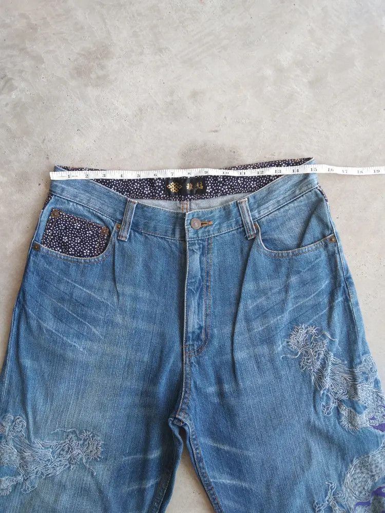 Japanese Brand Vintage Karakuri Tamashi Jeans Style Big Logo 30x30 Size US 30 / EU 46 - 9 Thumbnail