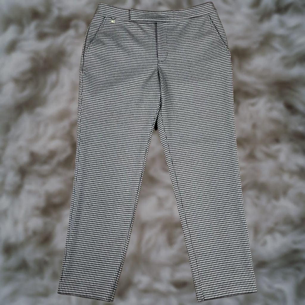 Ralph Lauren Lauren Ralph Lauren Pants Womens M Medium Check Flat Front Chino Dress Slacks Size 32" / US 10 / IT 46 - 1 Thumbnail