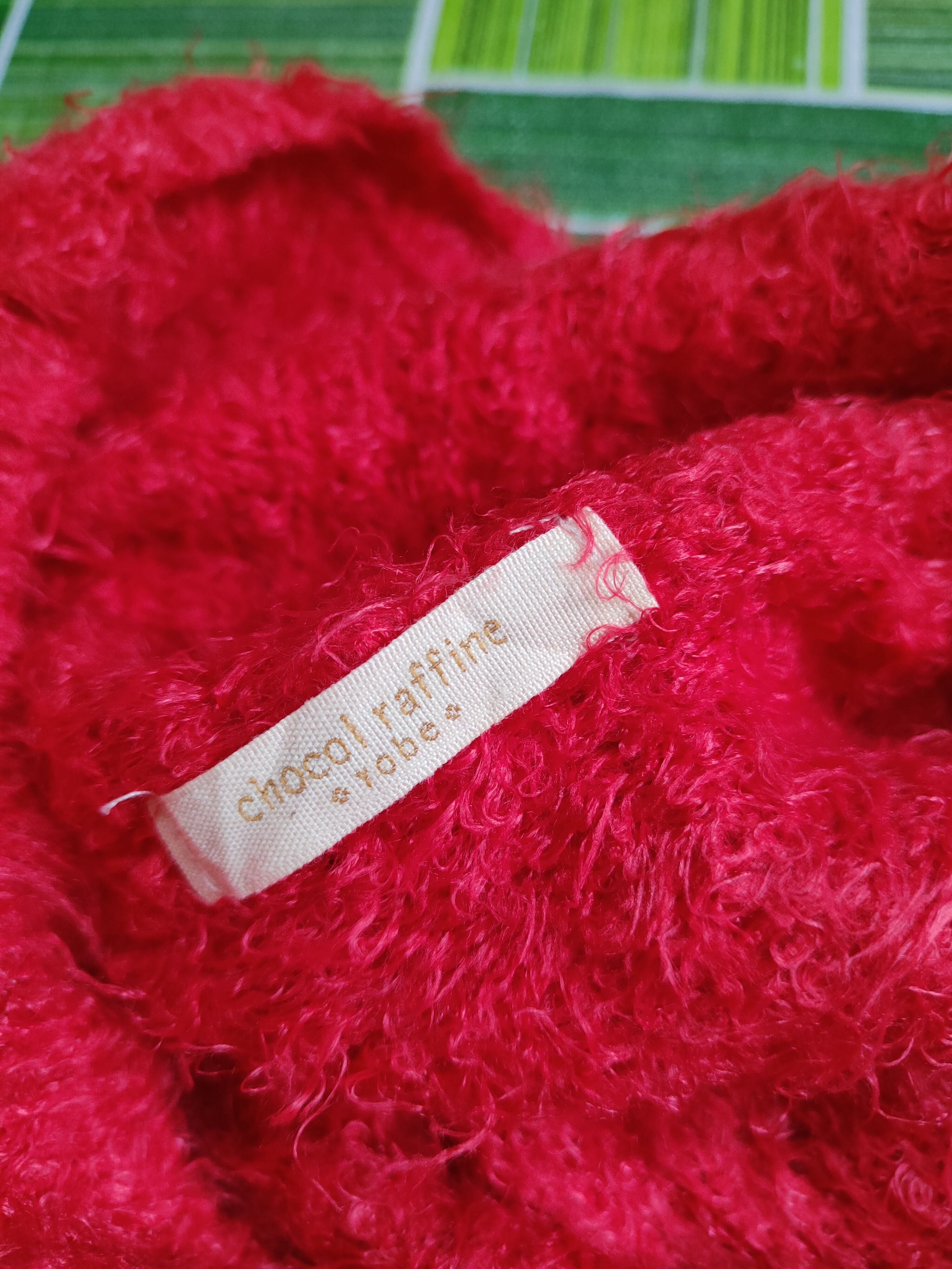 Homespun Knitwear × Japanese Brand × Vintage Chocol Raffine Robe Red Fur Mohair Knitwear #S2093 Size M / US 6-8 / IT 42-44 - 12 Thumbnail