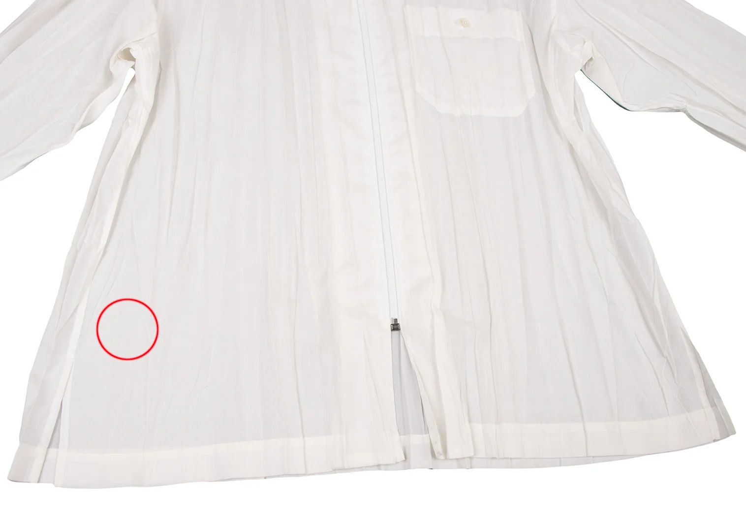 Issey Miyake Pleats Zip Shirt in White XL Size US XL / EU 56 / 4 - 8 Thumbnail