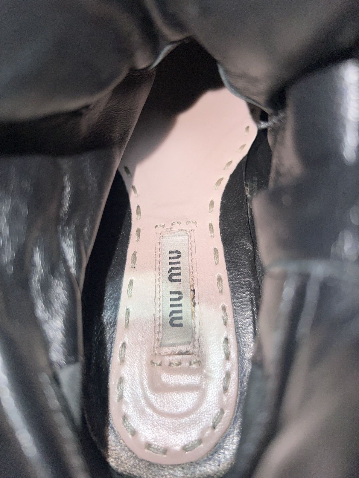 Miu Miu Miu Miu Metal Toe Lace-Up Wedge High-Top Boots Size US 7.5 / IT 37.5 - 12 Thumbnail