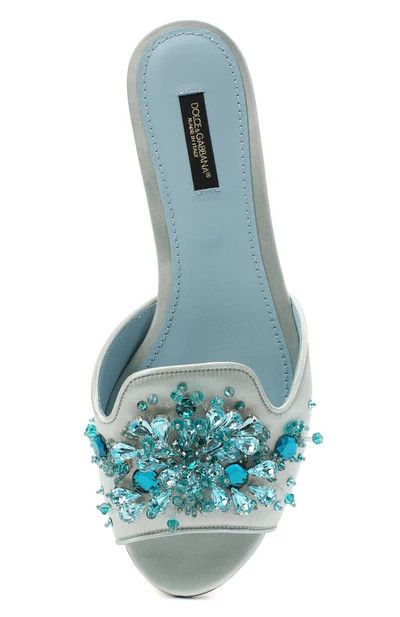 Dolce & Gabbana o1y0925 Slippers in Sky Blue Size US 5.5 / IT 35.5 - 3 Thumbnail