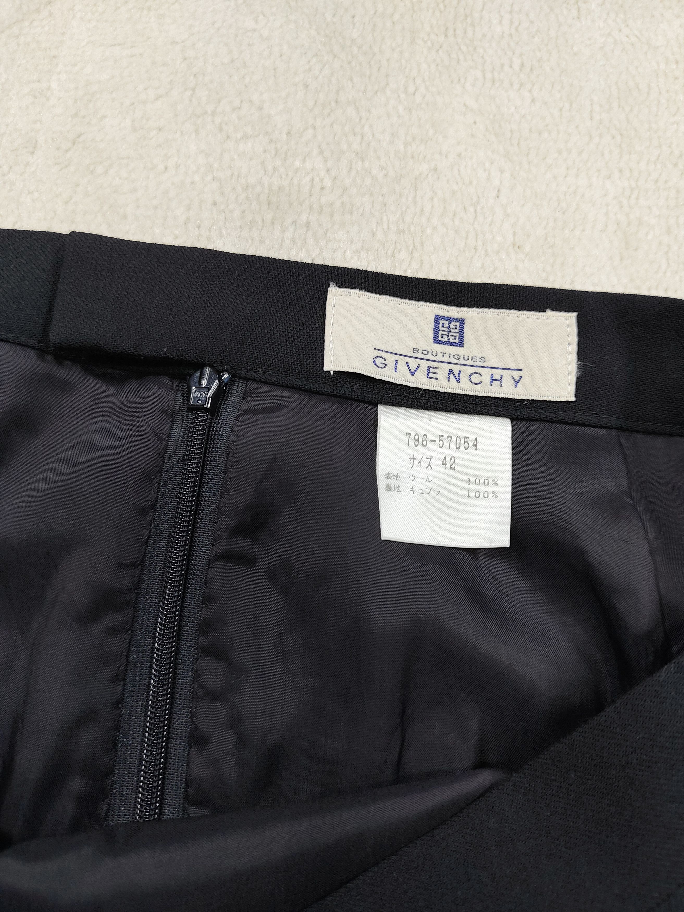 Givenchy 90s Givenchy 🇫🇷 Boutiques Line Wool Pencil Maxi Skirt Size 29" - 9 Thumbnail