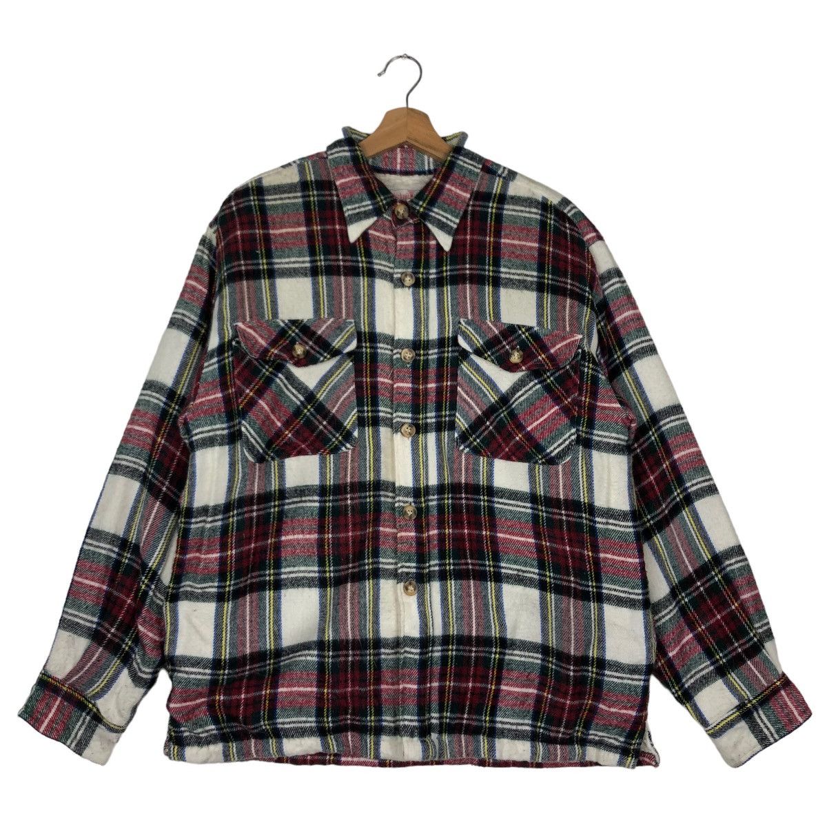 Flannel 🔥90’s Flannel Wool Jacket Machopemind Japan Issey Miyake Size US L / EU 52-54 / 3 - 1 Thumbnail