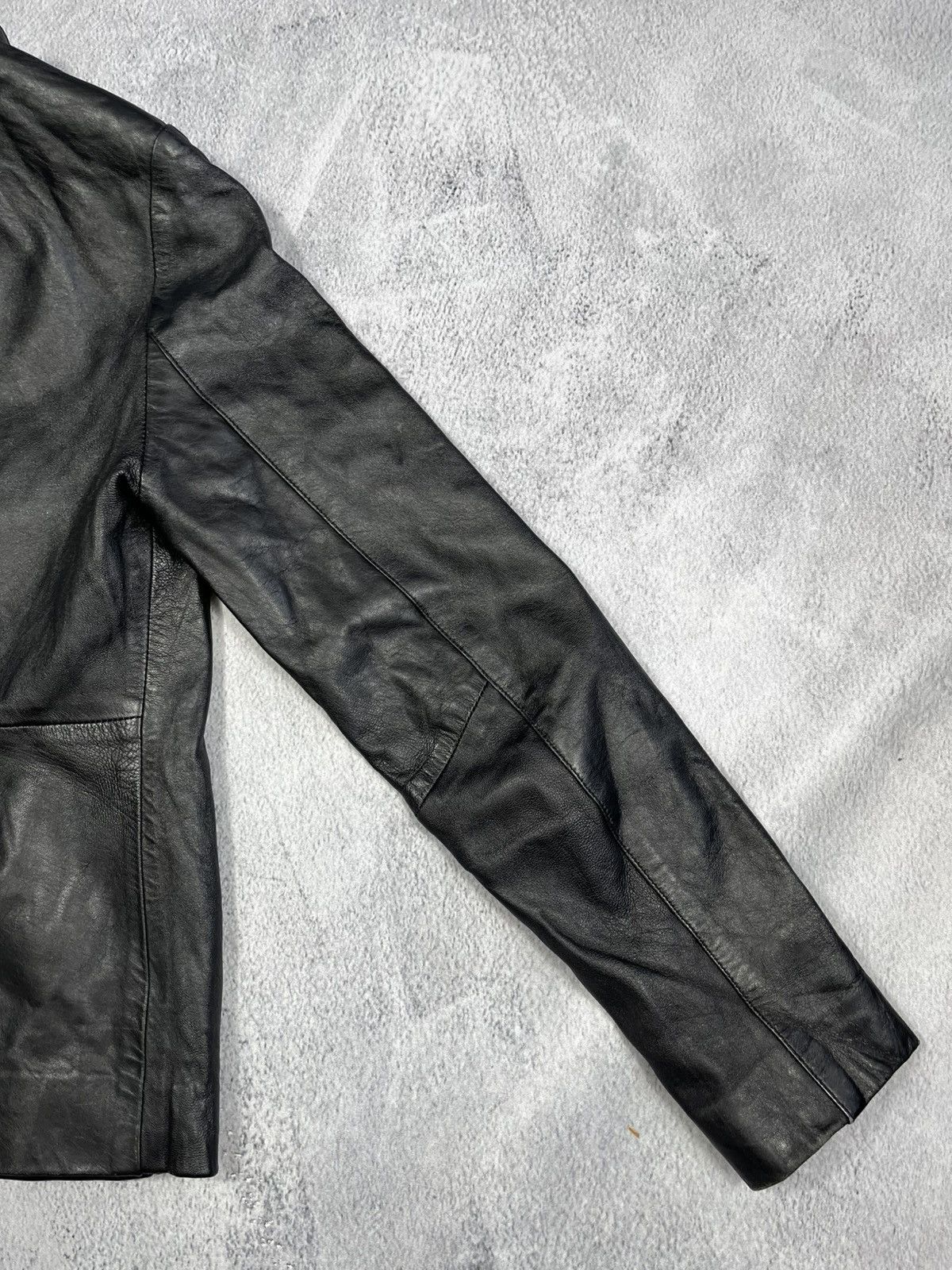 Vintage Vintage 90s Leather patchwork flight biker jacket size 10 Size M / US 6-8 / IT 42-44 - 6 Thumbnail