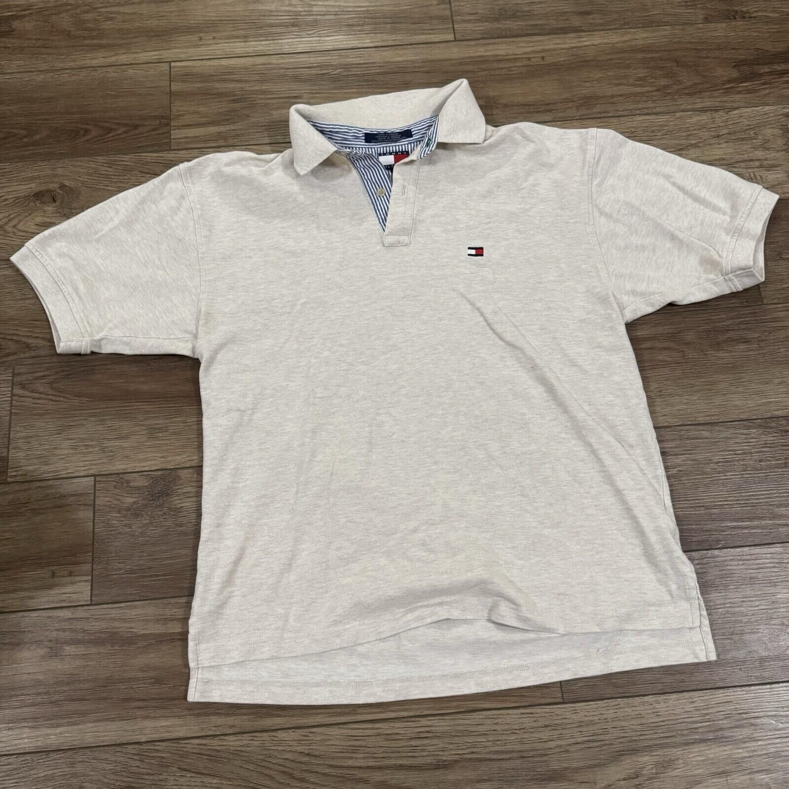 Tommy Hilfiger Vintage Y2K Tommy Hilfiger Beige Polo Shirt Preppy Size US XL / EU 56 / 4 - 1 Thumbnail