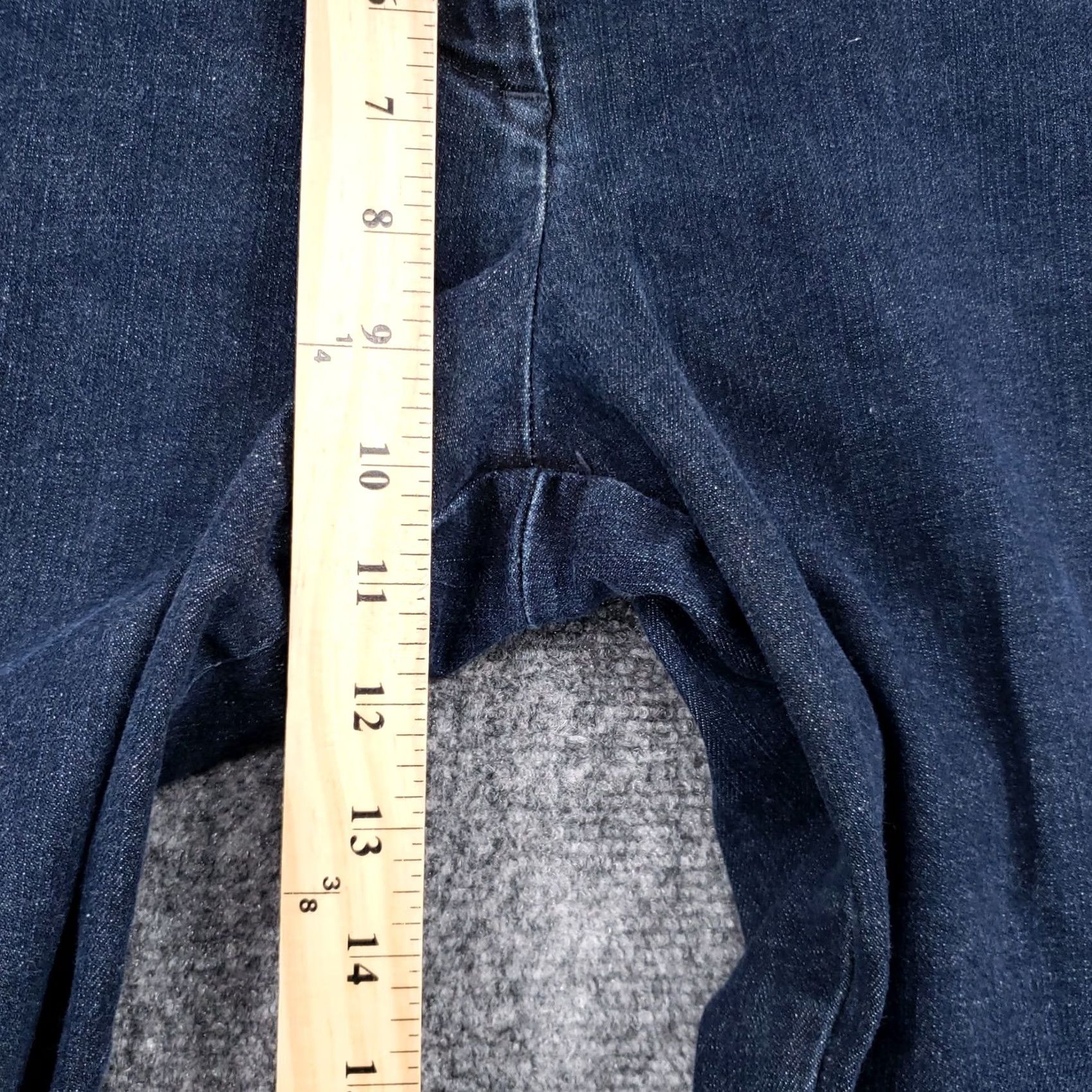 Talbots Talbots Womens Blue Signature Fit Straight Mid Rise Stretch Ankle Denim Jeans Size 10 Size 32" / US 10 / IT 46 - 6 Thumbnail