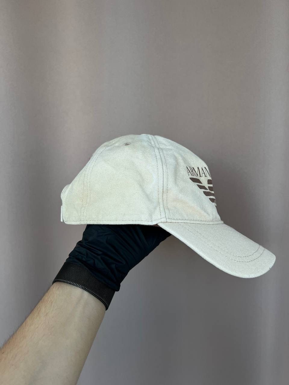 Armani Armani Jeans Cap Logo Hat Beige Luxury One Size Size ONE SIZE - 3 Thumbnail