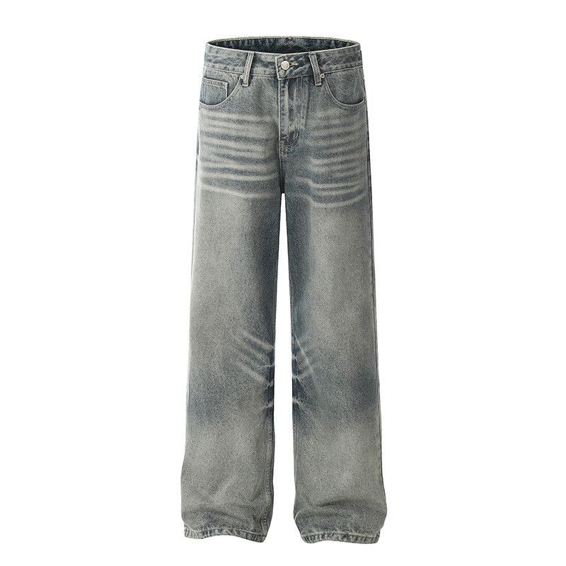 Jean American retro high street cleanfit whiskered washed jeans Size US 32 / EU 48 - 1 Thumbnail