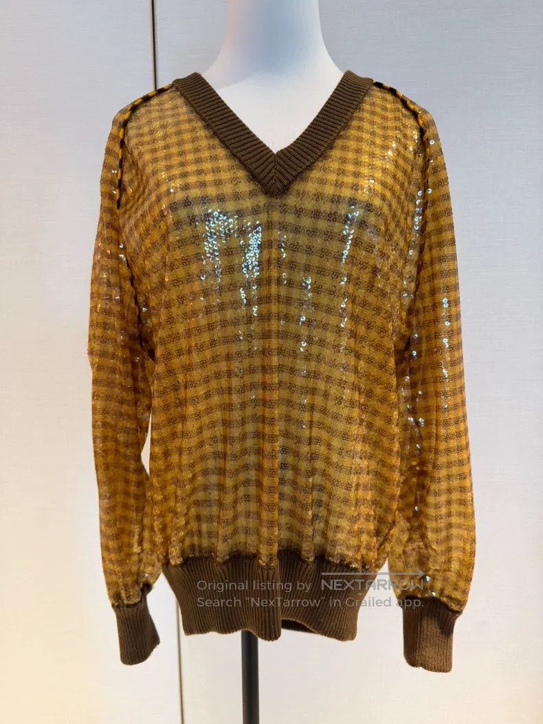 Fendi Fendi Yellow Sequin Top Size XXS / US 00 / IT 34 - 1 Thumbnail
