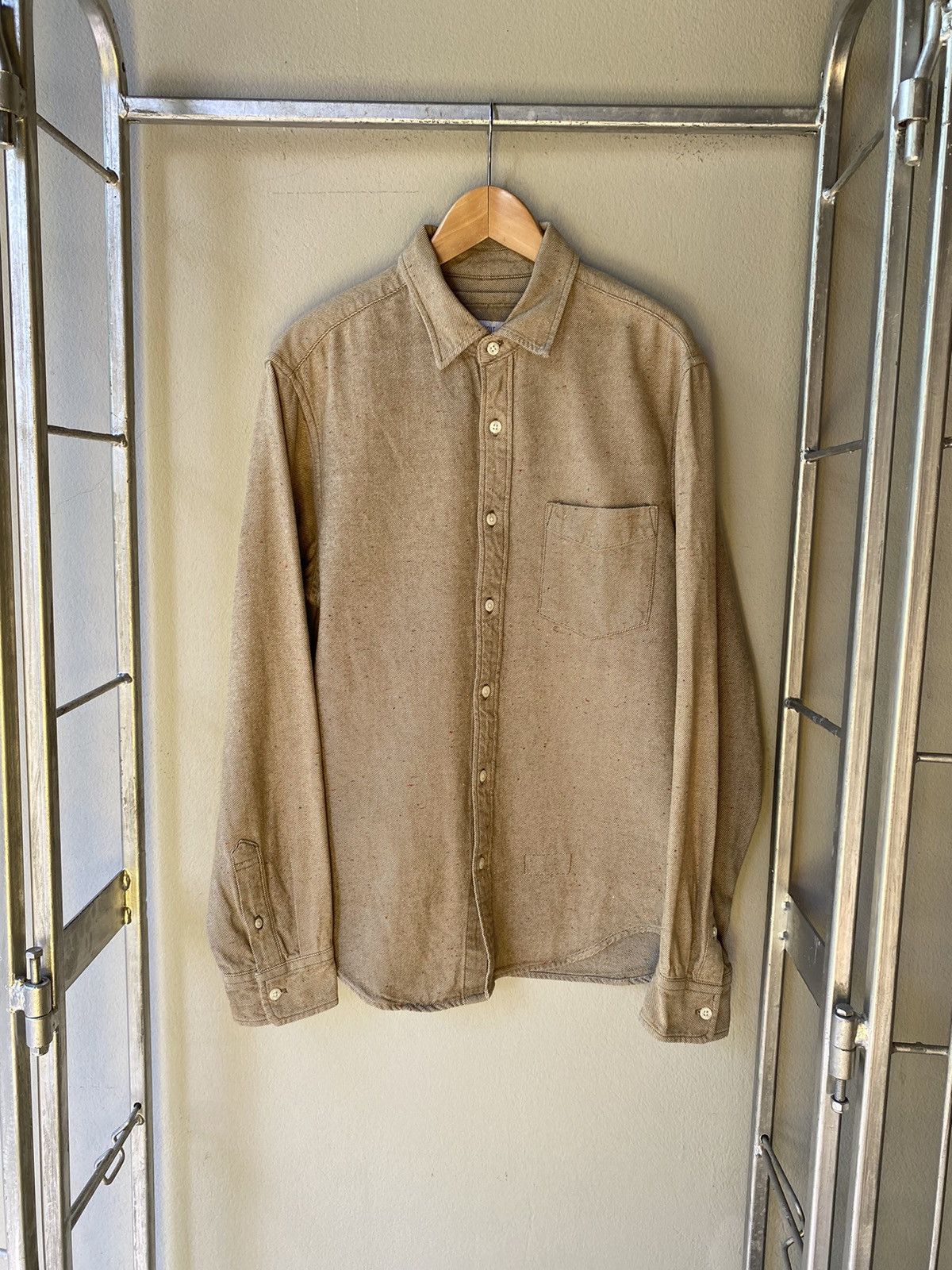 Designer × Japanese Brand INHERIT Brown Collared Shirt. Size US M / EU 48-50 / 2 - 18 Thumbnail