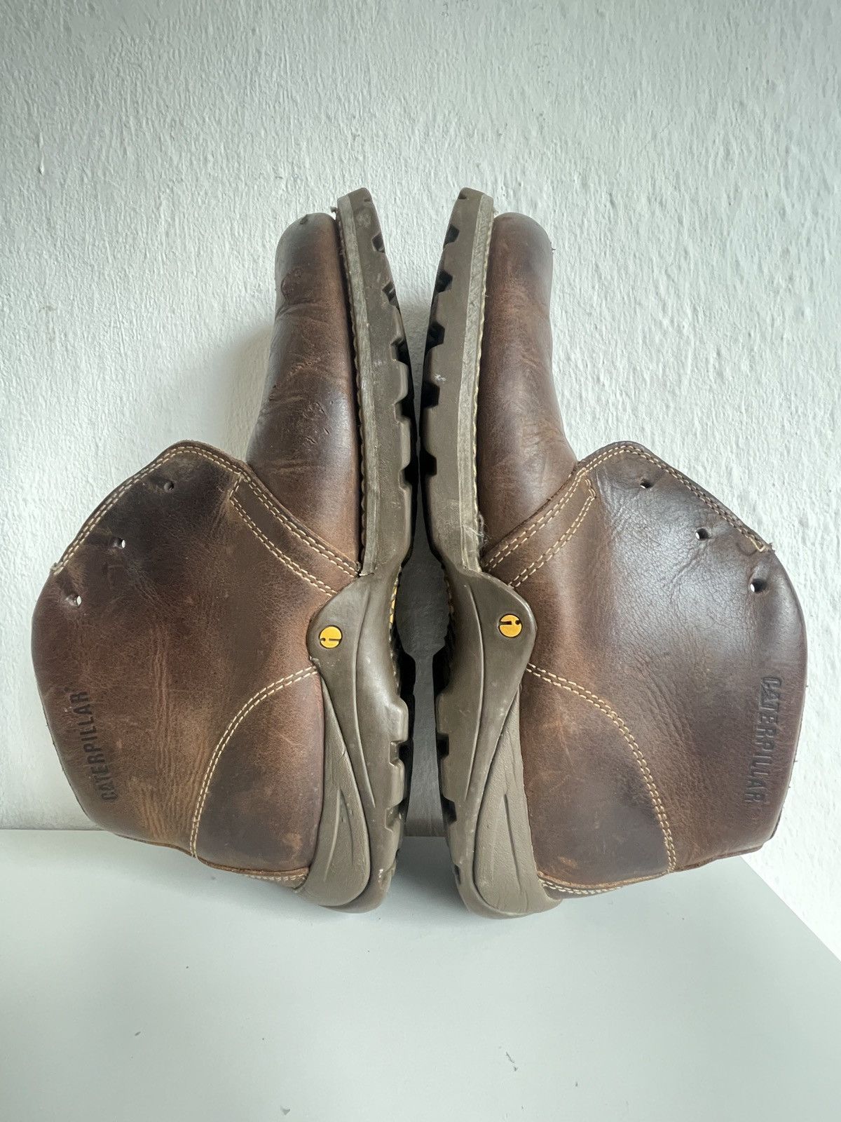 Caterpillar Caterpillar Distressed Leather Work Boots Patina size 46 Size US 12.5 / EU 45-46 - 18 Thumbnail