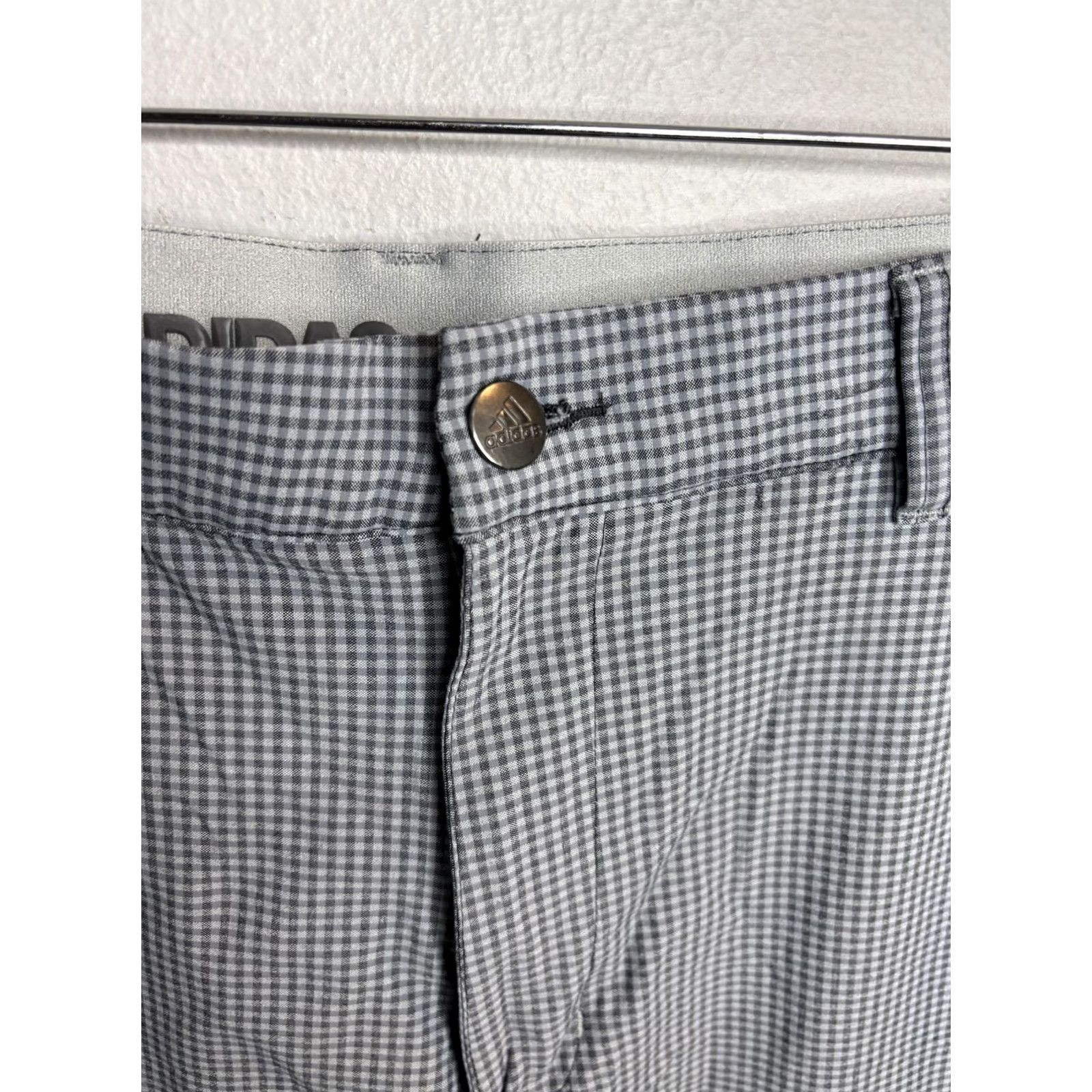 Adidas Adidas Shorts Mens 38 Gray Plaid Lightweight Golf Performance Classic Pockets Size US 38 / EU 54 - 2 Thumbnail