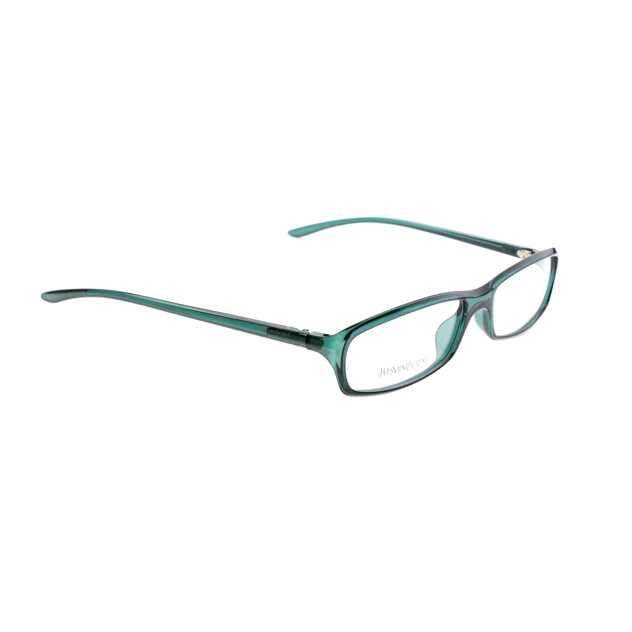Yves Saint Laurent Yves Saint Laurent FW03 Dark Green Transparent Flat Glasses Size ONE SIZE - 1 Thumbnail