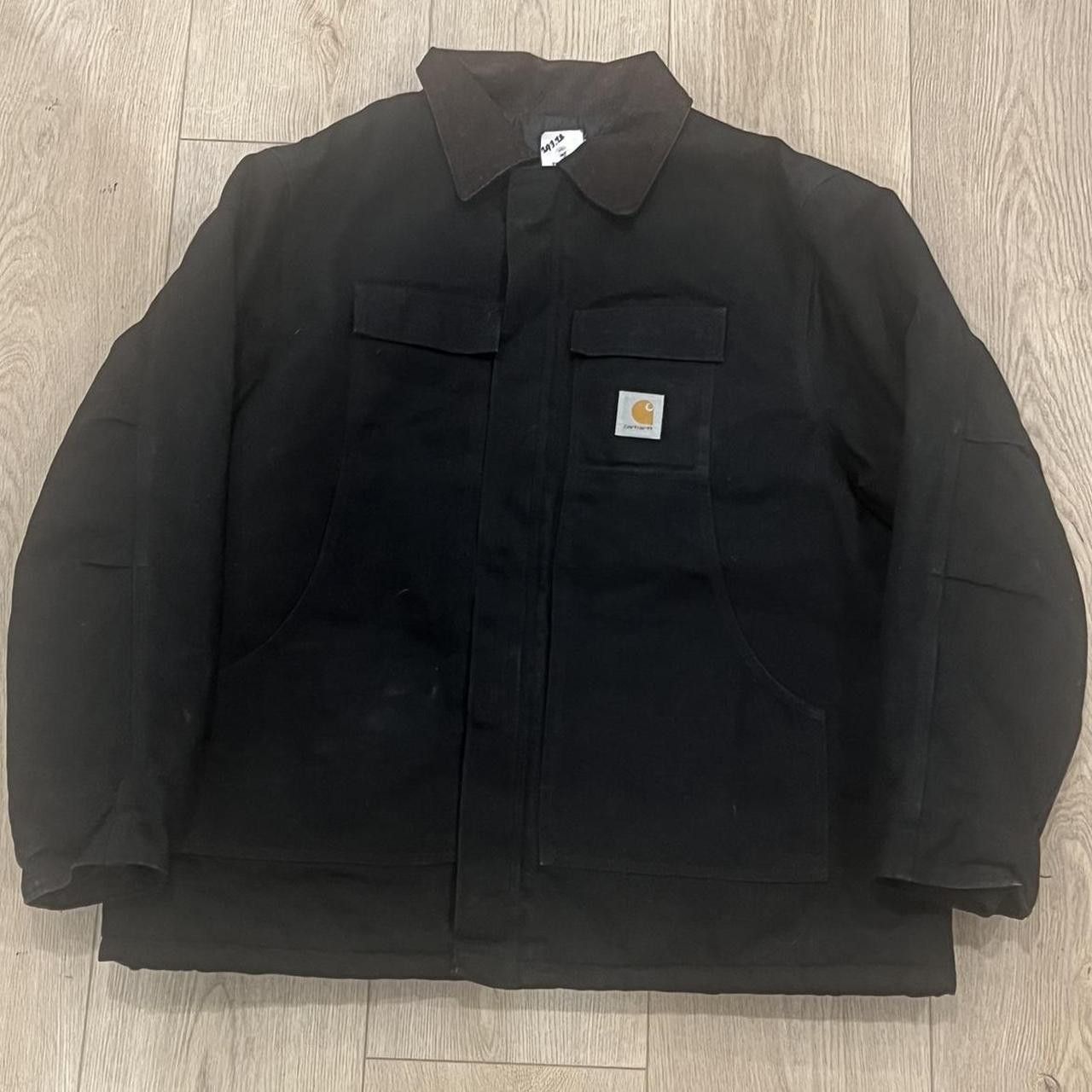 Carhartt Vintage 90s Carhartt Double Front Jacket Black Chore Coat Size US XXL / EU 58 / 5 - 1 Thumbnail