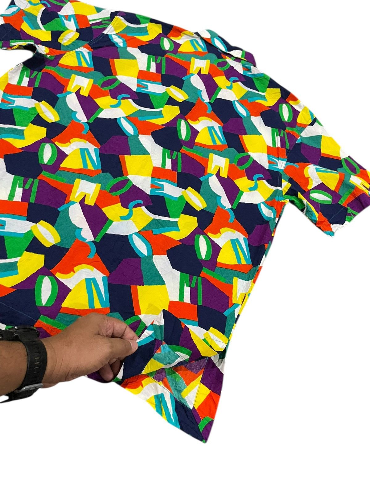 Missoni Missoni Mare Vintage 90s Alphabetical Abstract Art Shirts Size US XL / EU 56 / 4 - 9 Thumbnail