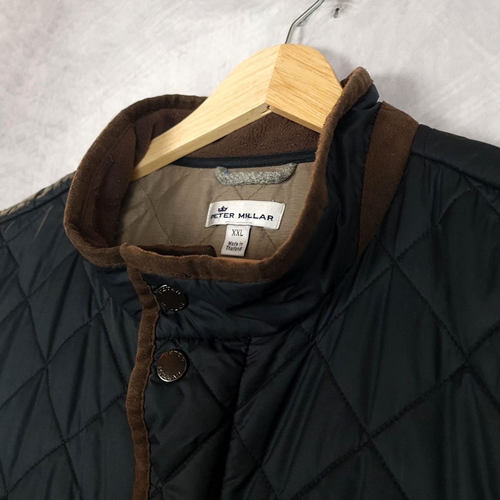 Peter Millar Peter Millar Vest Mens 2XL Black Quilted Fleece Lined Crown Essex Travel Vest Size US XXL / EU 58 / 5 - 4 Thumbnail