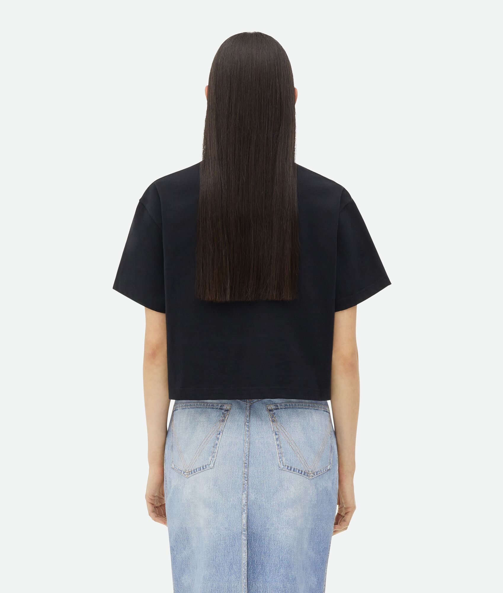 Bottega Veneta o1bcso1str0225 Relaxed Fit Heavy Jersey T-Shirt in Black Size S / US 4 / IT 40 - 3 Thumbnail